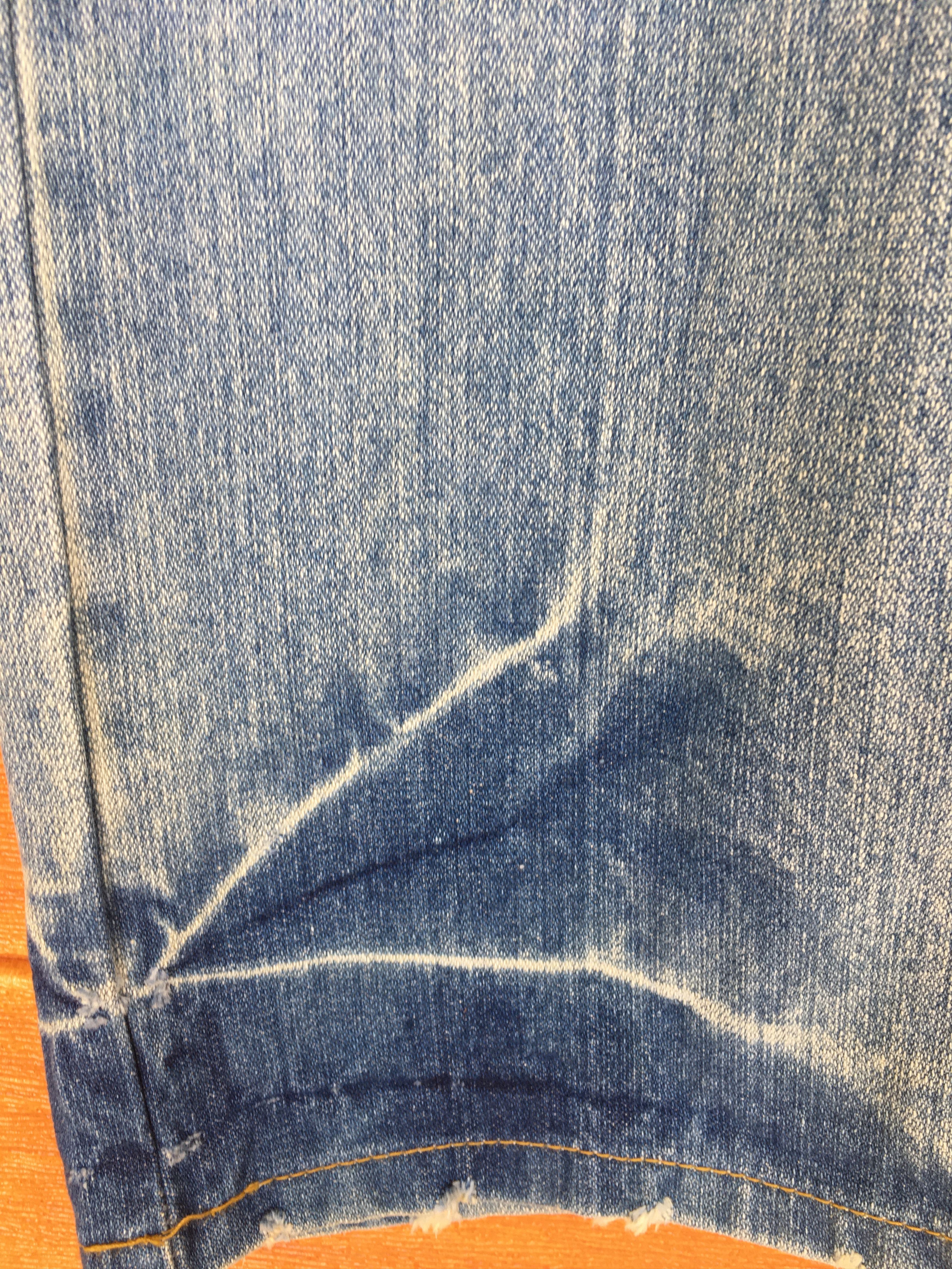 Hysteric Glamour × Undercover Vintage 90s Peace Spell Out Distressed Faded Denim Jeans Size US 34 / EU 50 - 9 Thumbnail