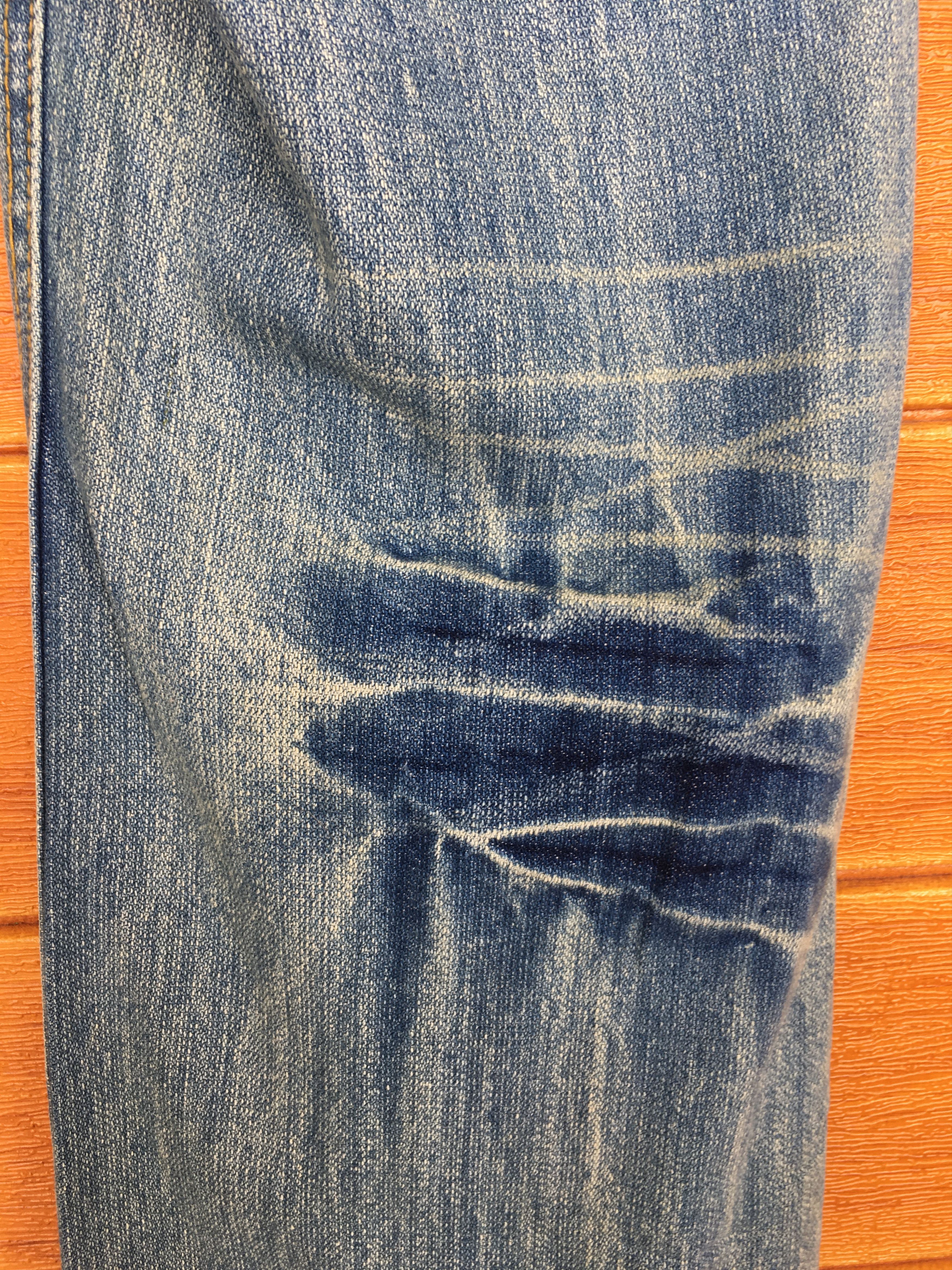 Hysteric Glamour × Undercover Vintage 90s Peace Spell Out Distressed Faded Denim Jeans Size US 34 / EU 50 - 17 Thumbnail