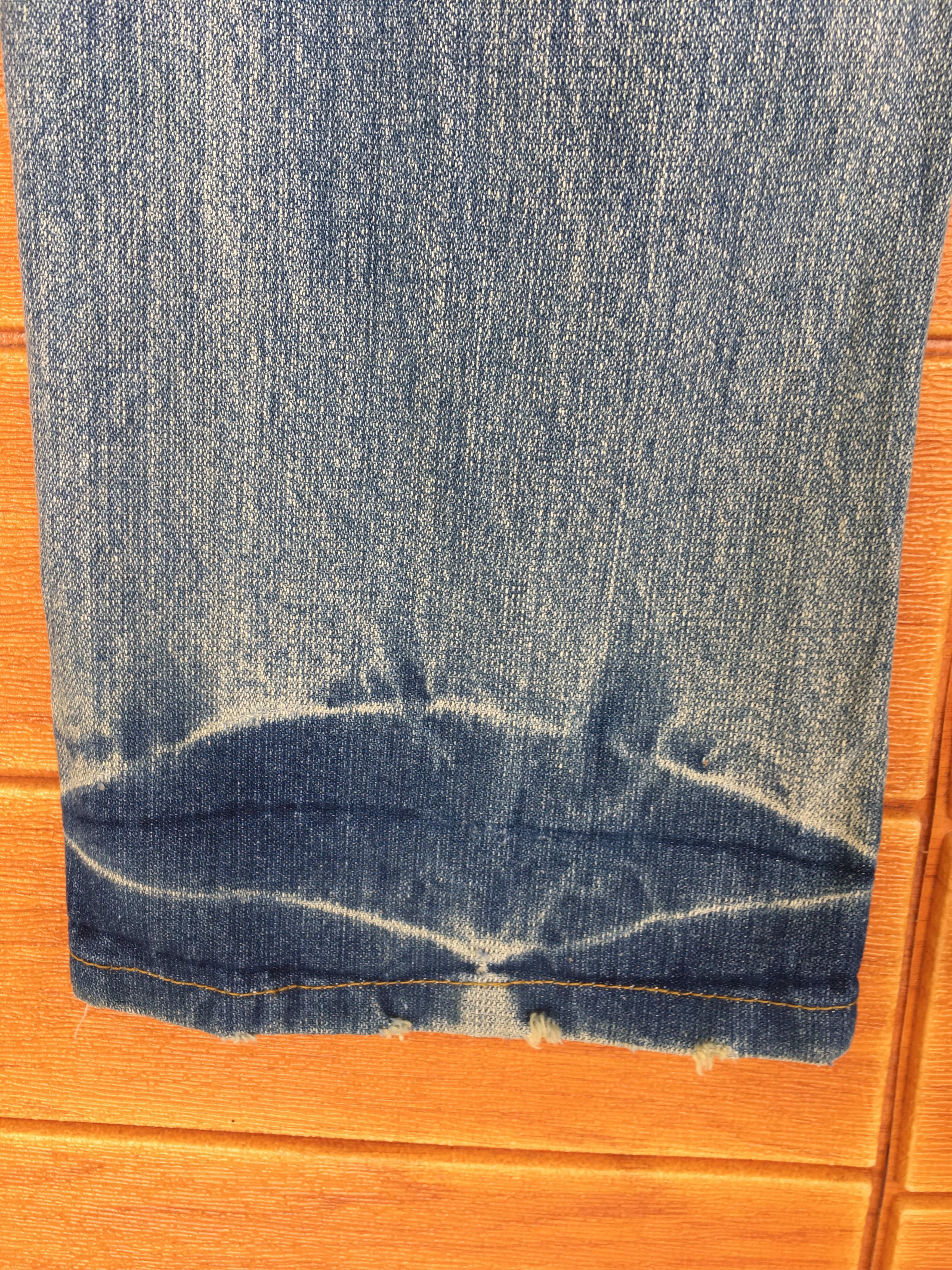 Hysteric Glamour × Undercover Vintage 90s Peace Spell Out Distressed Faded Denim Jeans Size US 34 / EU 50 - 18 Thumbnail