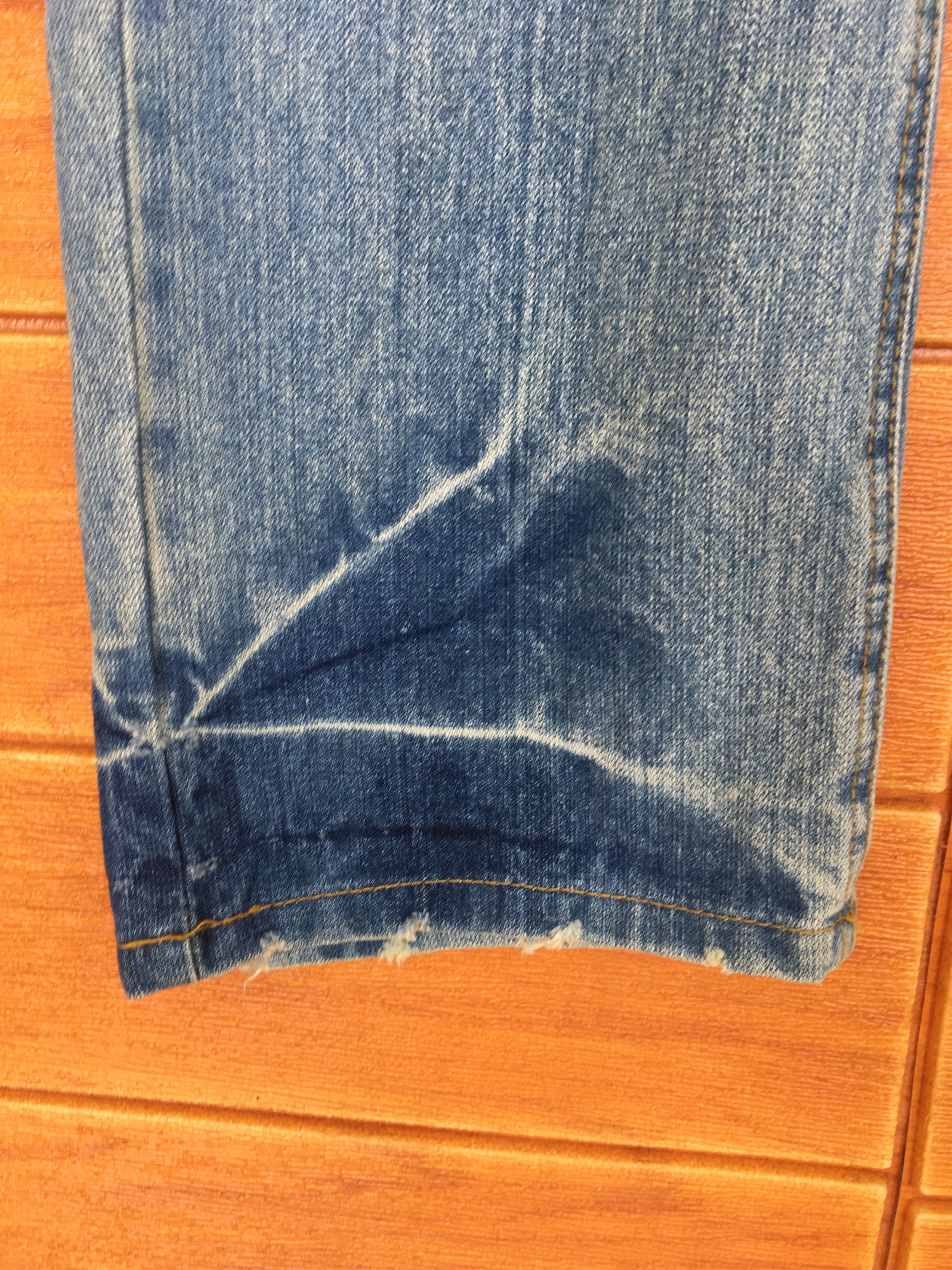 Hysteric Glamour × Undercover Vintage 90s Peace Spell Out Distressed Faded Denim Jeans Size US 34 / EU 50 - 13 Thumbnail