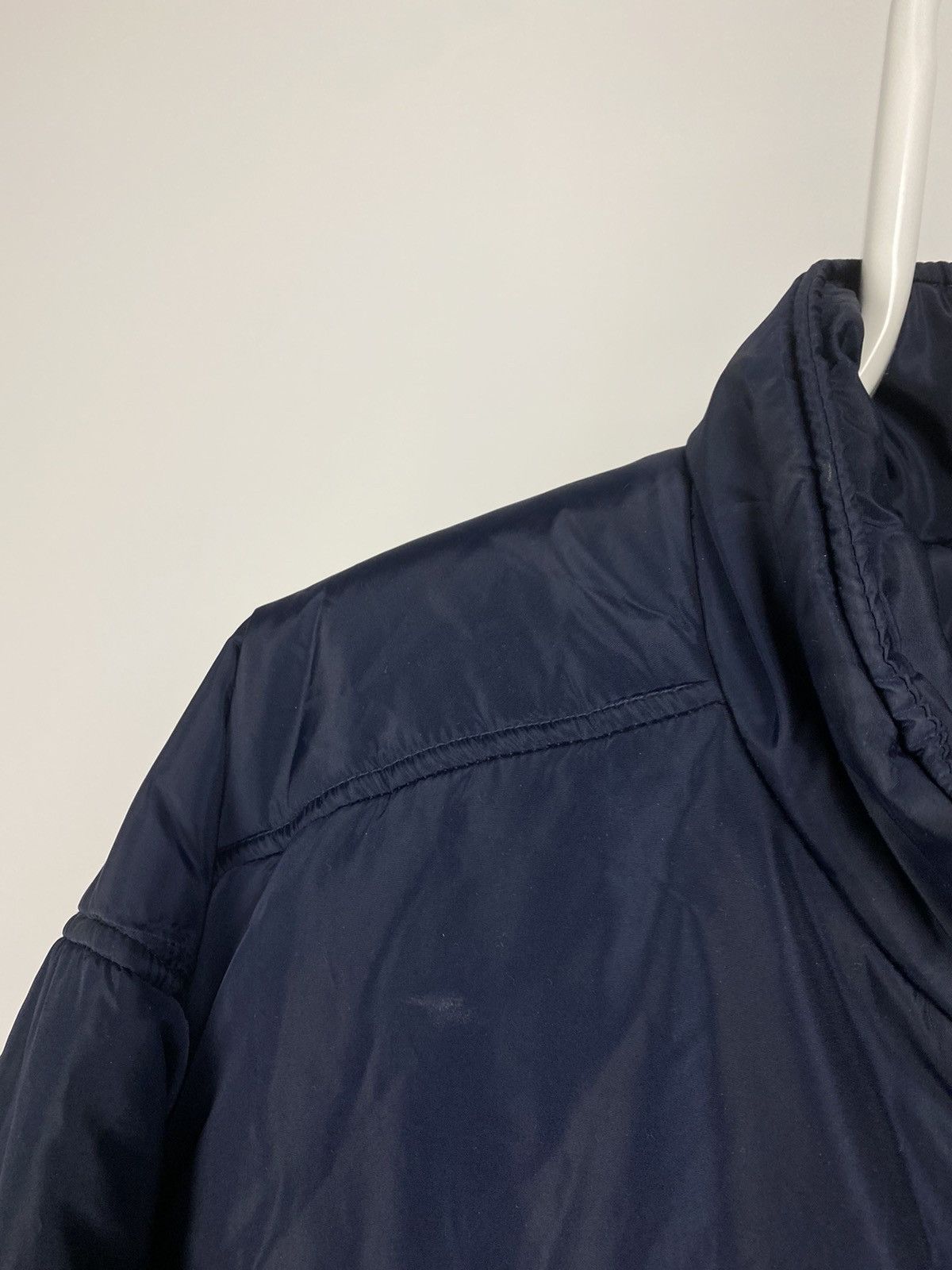 Nike × Vintage 90s Nike vintage navy / blue reversible jacket small swoosh Size US XL / EU 56 / 4 - 4 Thumbnail