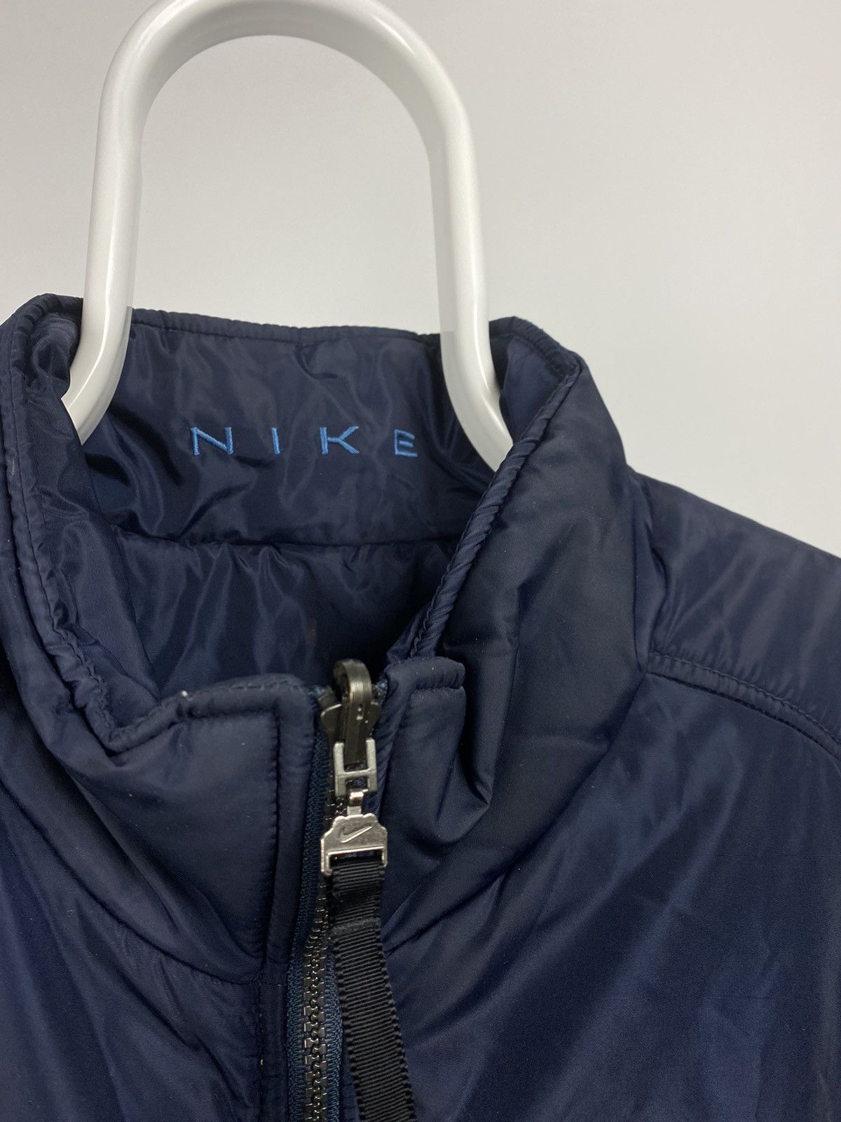 Nike × Vintage 90s Nike vintage navy / blue reversible jacket small swoosh Size US XL / EU 56 / 4 - 3 Thumbnail