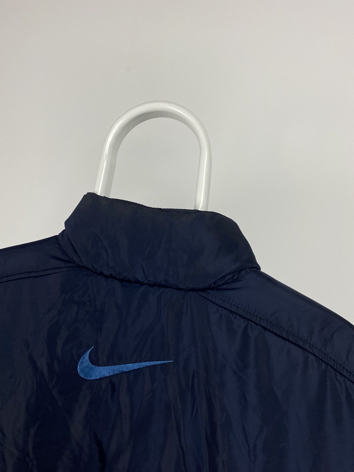 Nike × Vintage 90s Nike vintage navy / blue reversible jacket small swoosh Size US XL / EU 56 / 4 - 8 Thumbnail
