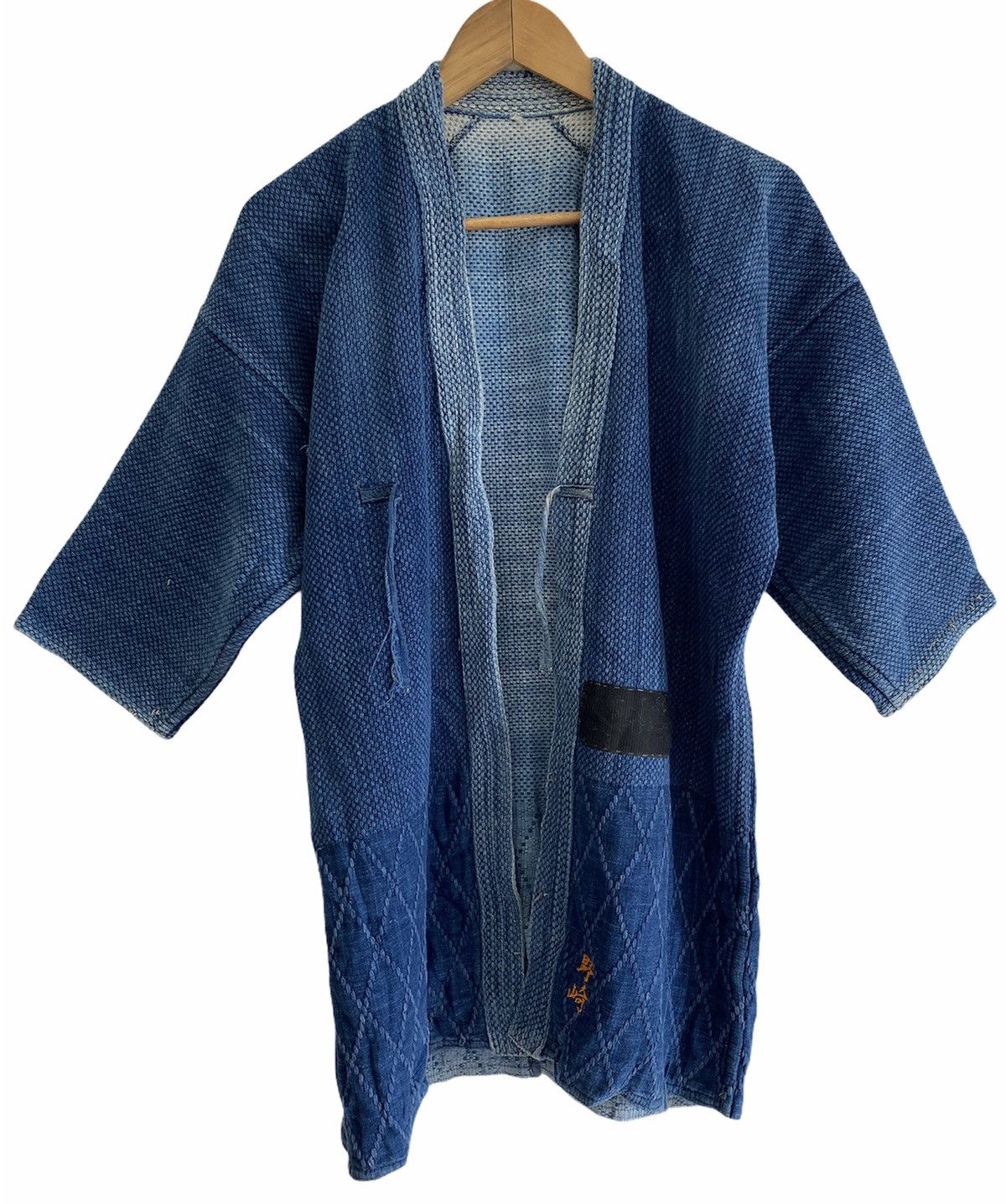 Special Kendo Kimono Indigo Dyed Woven Japanese Traditional