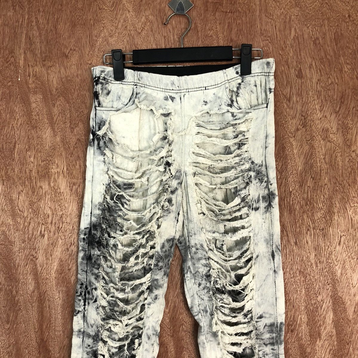 Japanese Brand Japan White Distressed painter punk Pants #c827 Size US 26 / EU 42 - 2 Thumbnail