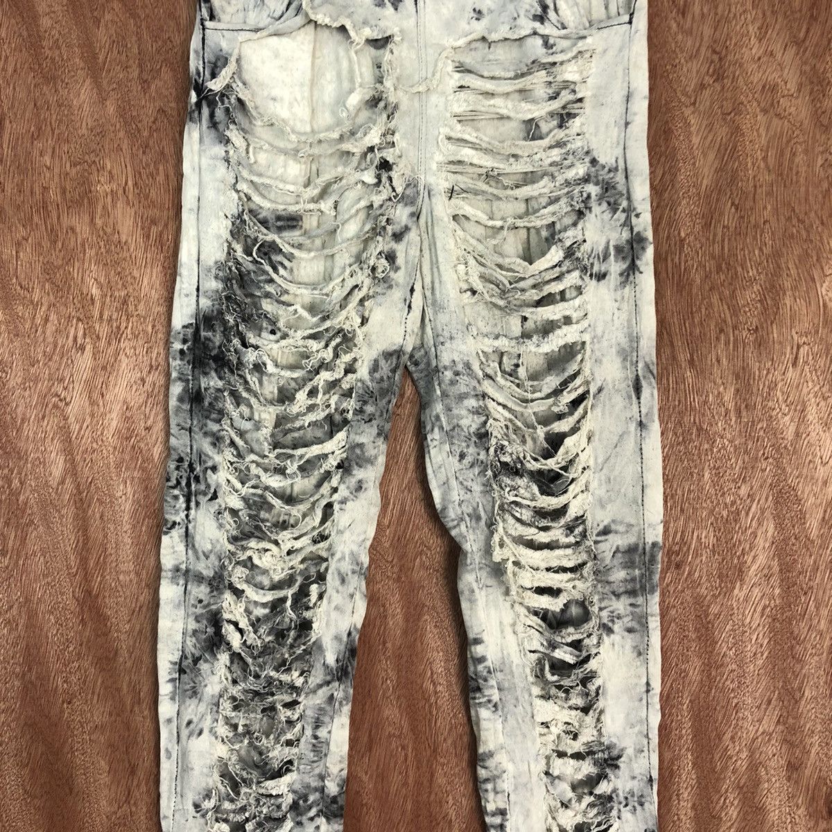 Japanese Brand Japan White Distressed painter punk Pants #c827 Size US 26 / EU 42 - 4 Thumbnail