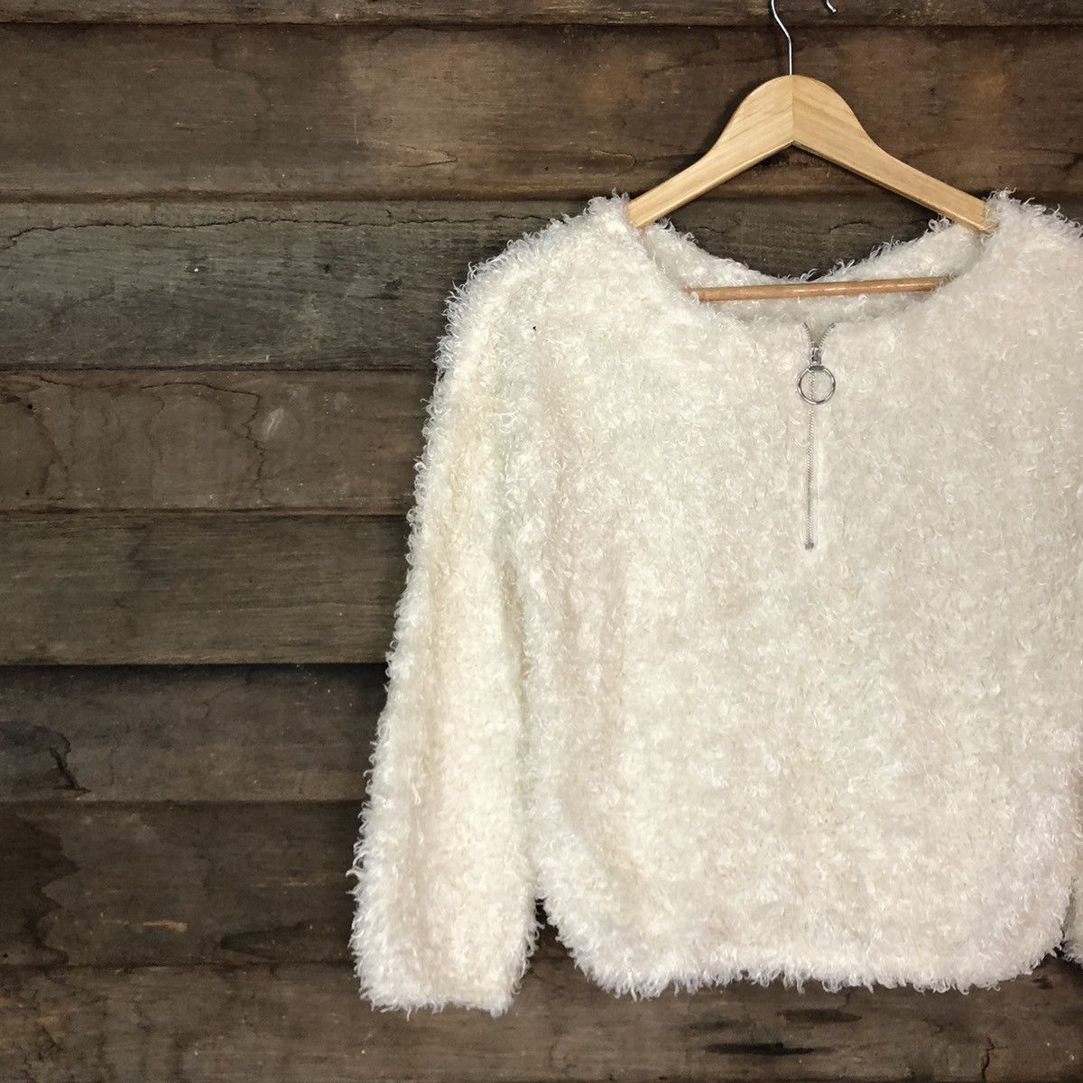 Homespun Knitwear Japan Mohair fur Shag Shaggy Knitwear #C1067 Size US S / EU 44-46 / 1 - 7 Thumbnail