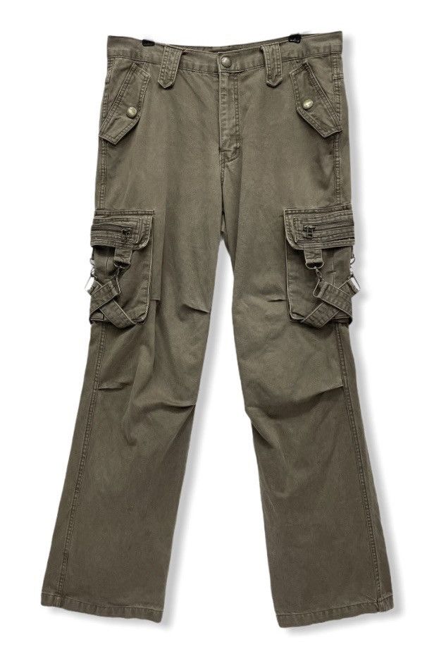 Other FYE🔥IMMENSE Punk Cross Bondage Tactical Cargo Pants Size US 32 / EU 48 - 4 Thumbnail