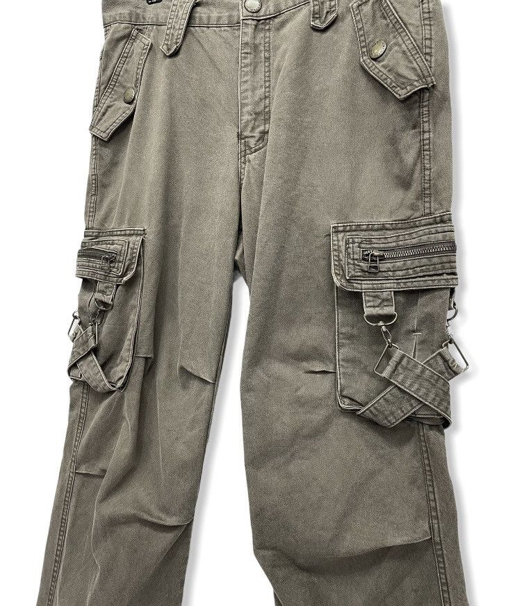 Other FYE🔥IMMENSE Punk Cross Bondage Tactical Cargo Pants Size US 32 / EU 48 - 2 Thumbnail