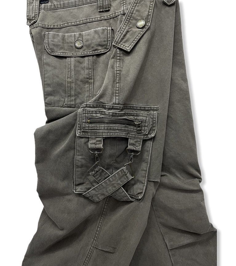 Other FYE🔥IMMENSE Punk Cross Bondage Tactical Cargo Pants Size US 32 / EU 48 - 3 Thumbnail