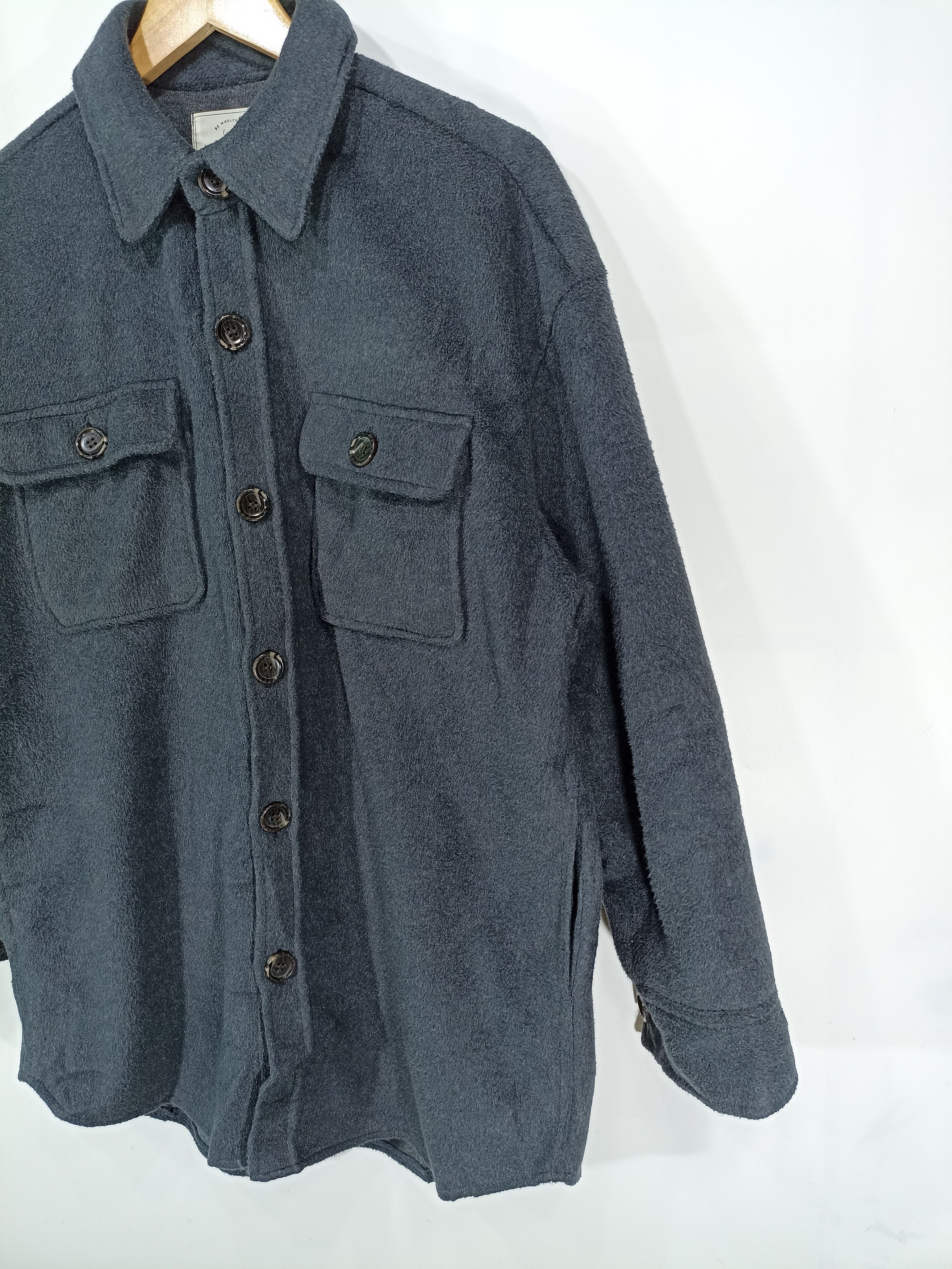 Flannel × Japanese Brand × Vintage Vintage ungrid Fleece Flannel Jacket Size US M / EU 48-50 / 2 - 2 Thumbnail
