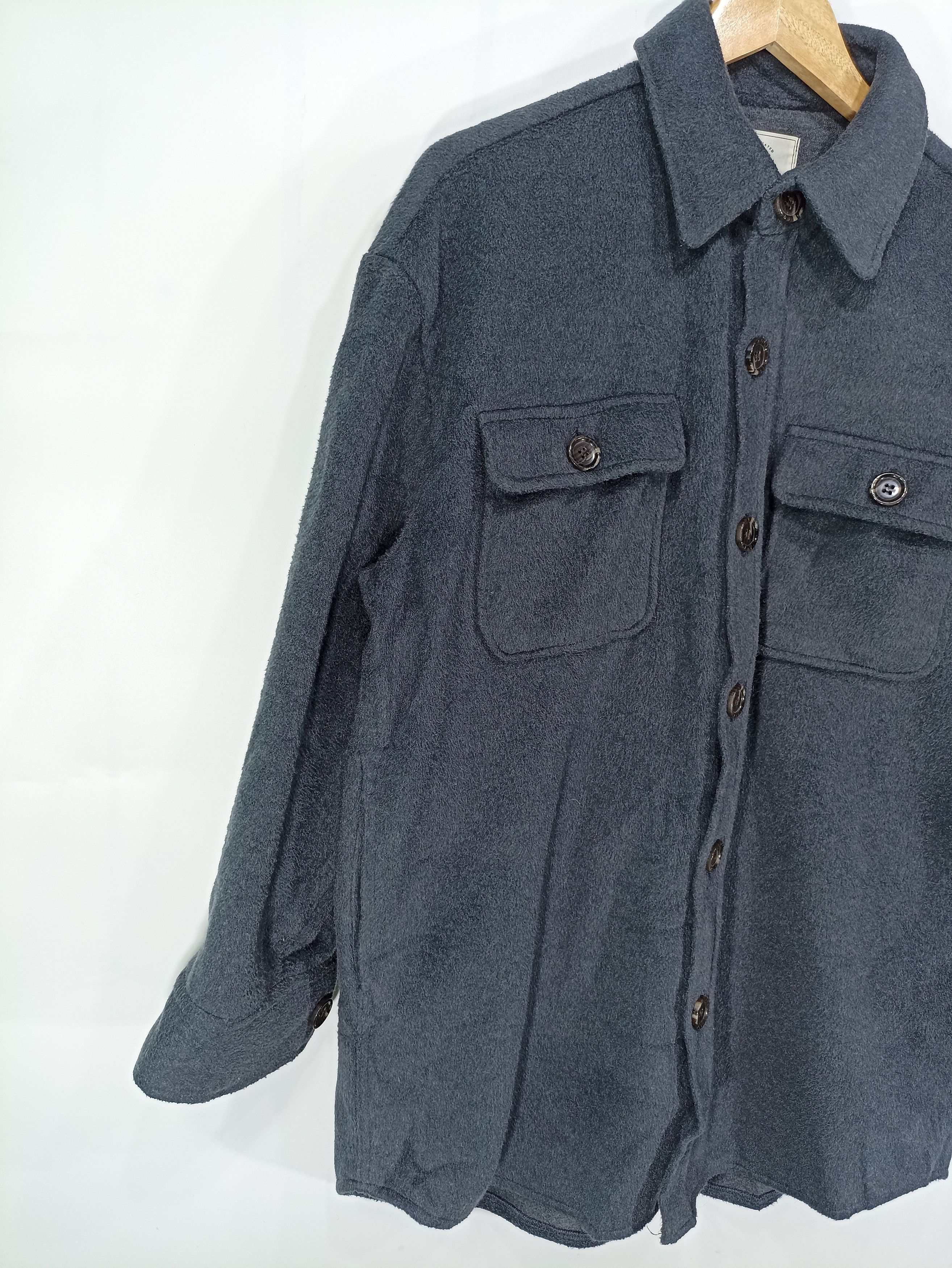 Flannel × Japanese Brand × Vintage Vintage ungrid Fleece Flannel Jacket Size US M / EU 48-50 / 2 - 3 Thumbnail