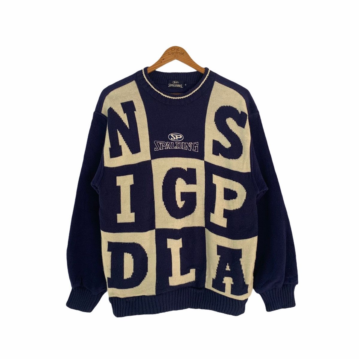 Spalding × Vintage Vintage Spalding Big Spell Out Sweatshirt Fleece Size US M / EU 48-50 / 2 - 1 Thumbnail