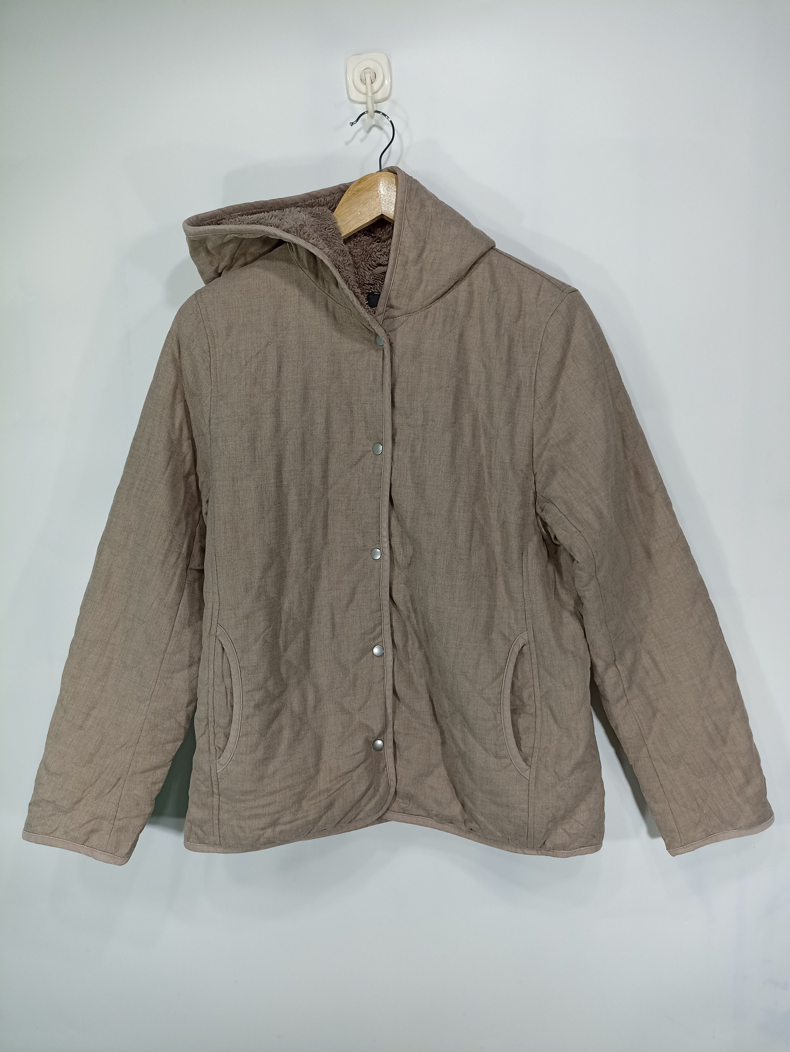 Japanese Brand × Uniqlo × Vintage Uniglo quilted Snap button hoody Size US S / EU 44-46 / 1 - 1 Thumbnail