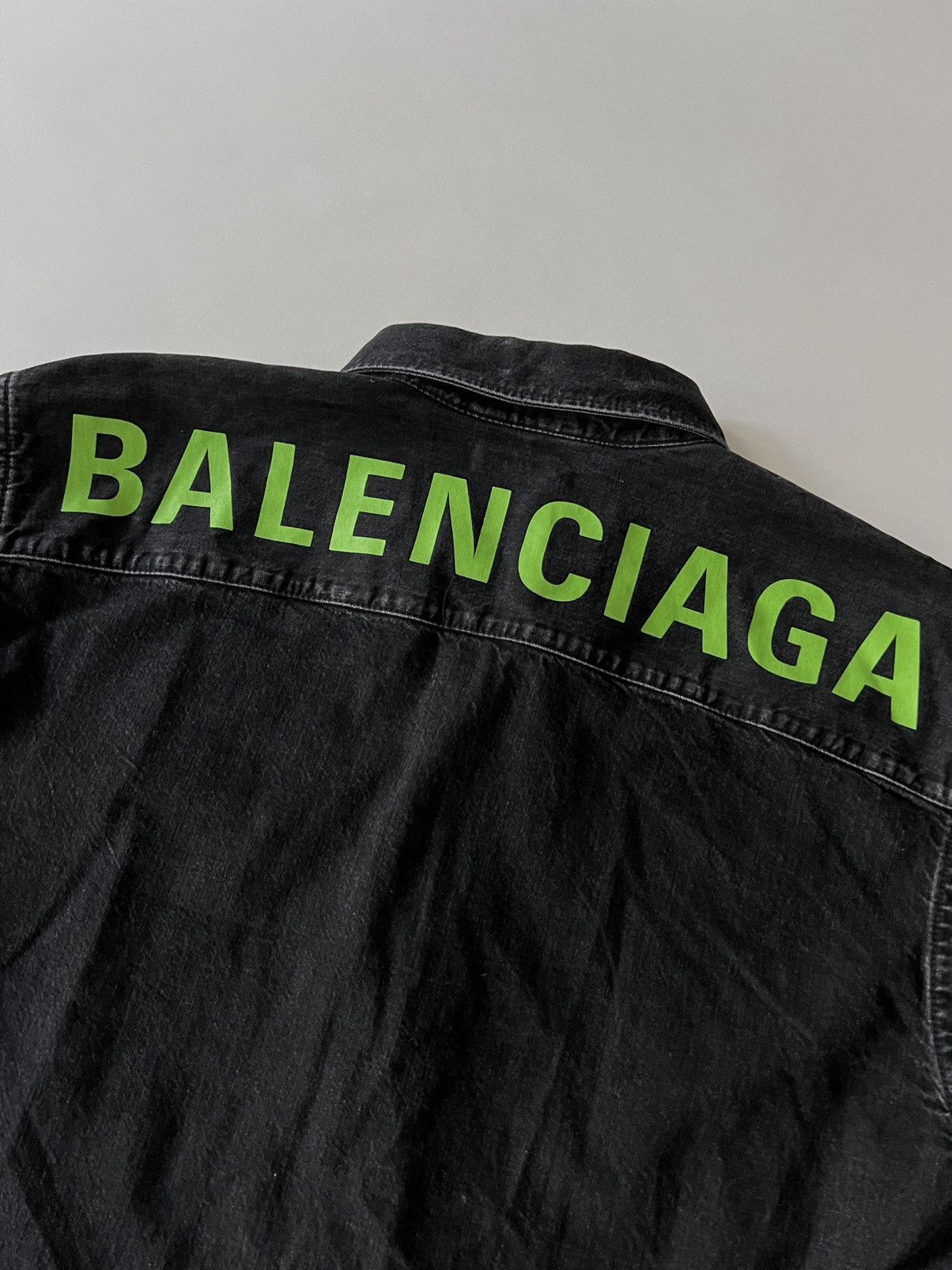 Balenciaga 🔥$1.6K🔥 Balenciaga Denim Logo Jacket Shirt Size US L / EU 52-54 / 3 - 3 Thumbnail