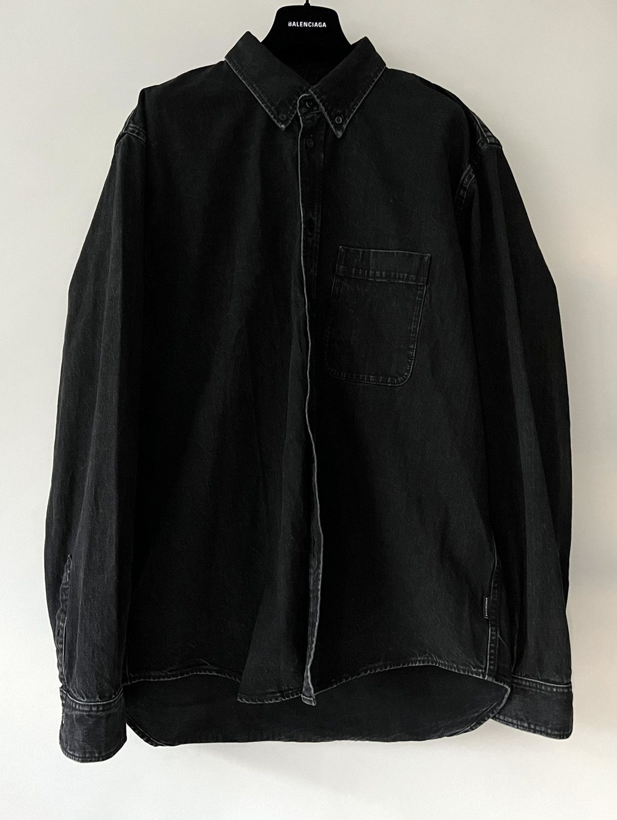 Balenciaga 🔥$1.6K🔥 Balenciaga Denim Logo Jacket Shirt Size US L / EU 52-54 / 3 - 2 Thumbnail