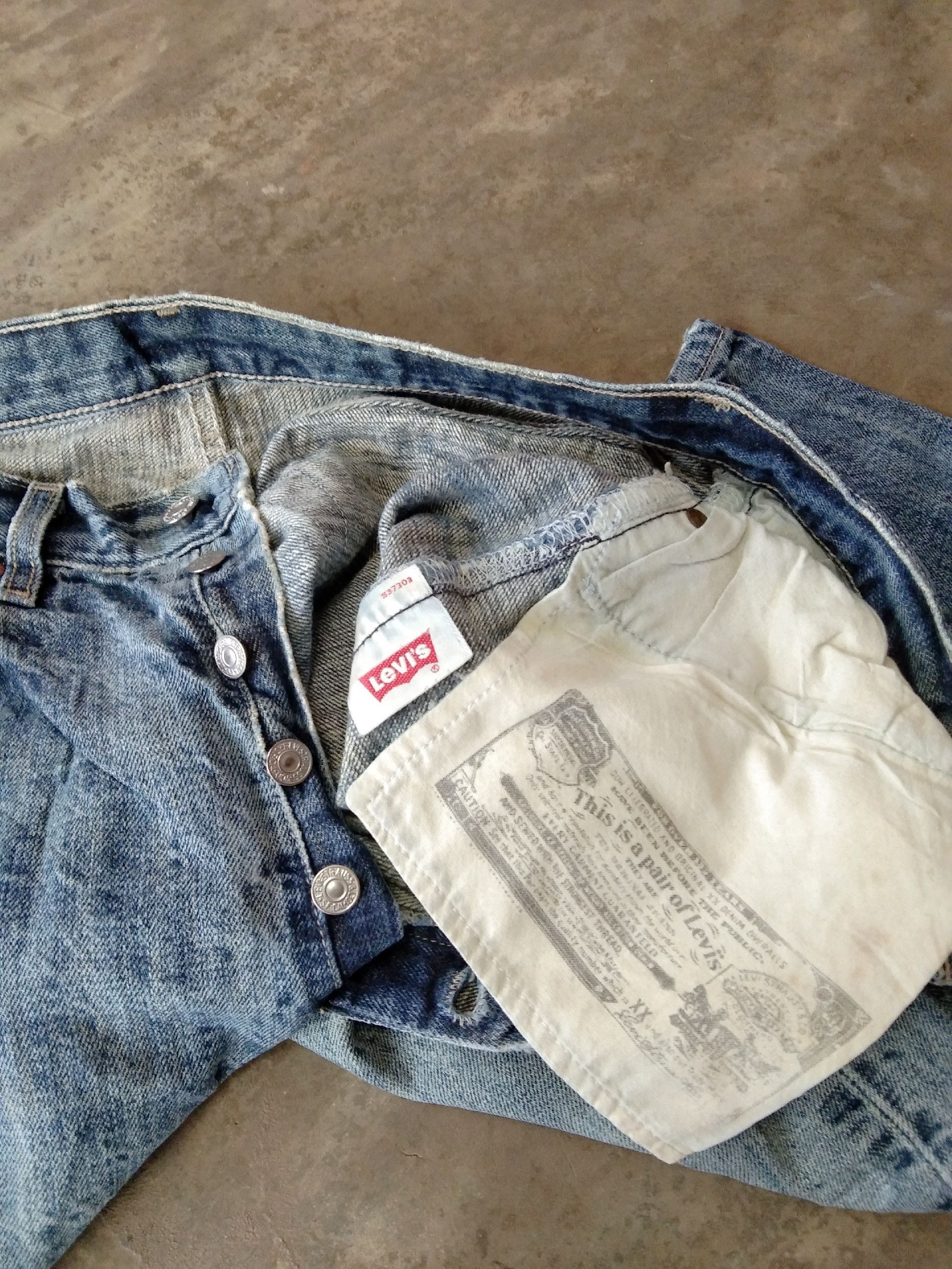 Levi's Vintage Levi's 501 Blue Wash Straight Leg Jeans 31x30 Size US 31 - 5 Thumbnail