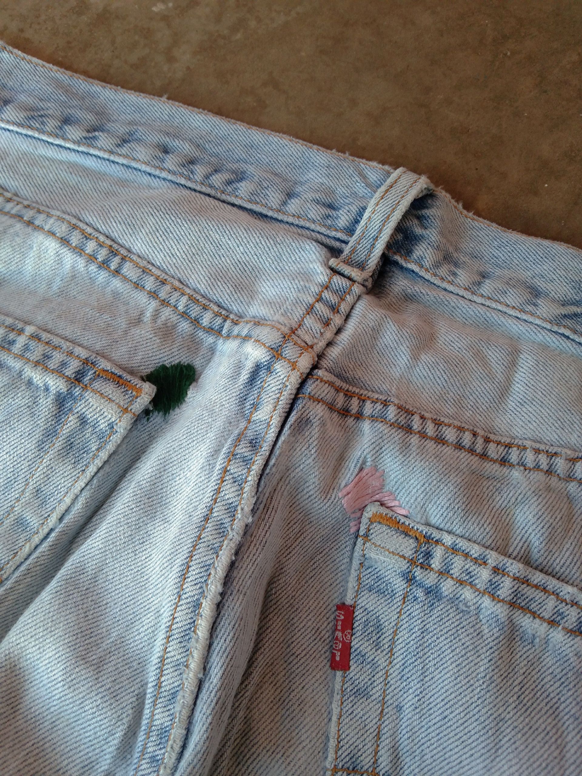 Levi's × Vintage 90s Vintage Levis 501 Made In USA Distressed Jeans 33x32 Size US 33 - 4 Thumbnail
