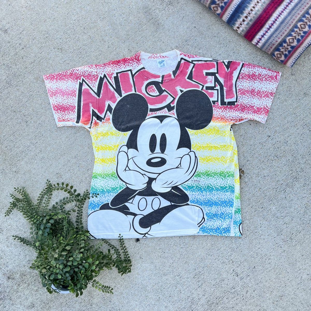 Disney × Vintage Vintage RARE 90s Mickey Mouse Disney All Over Print Tee Size US L / EU 52-54 / 3 - 1 Thumbnail