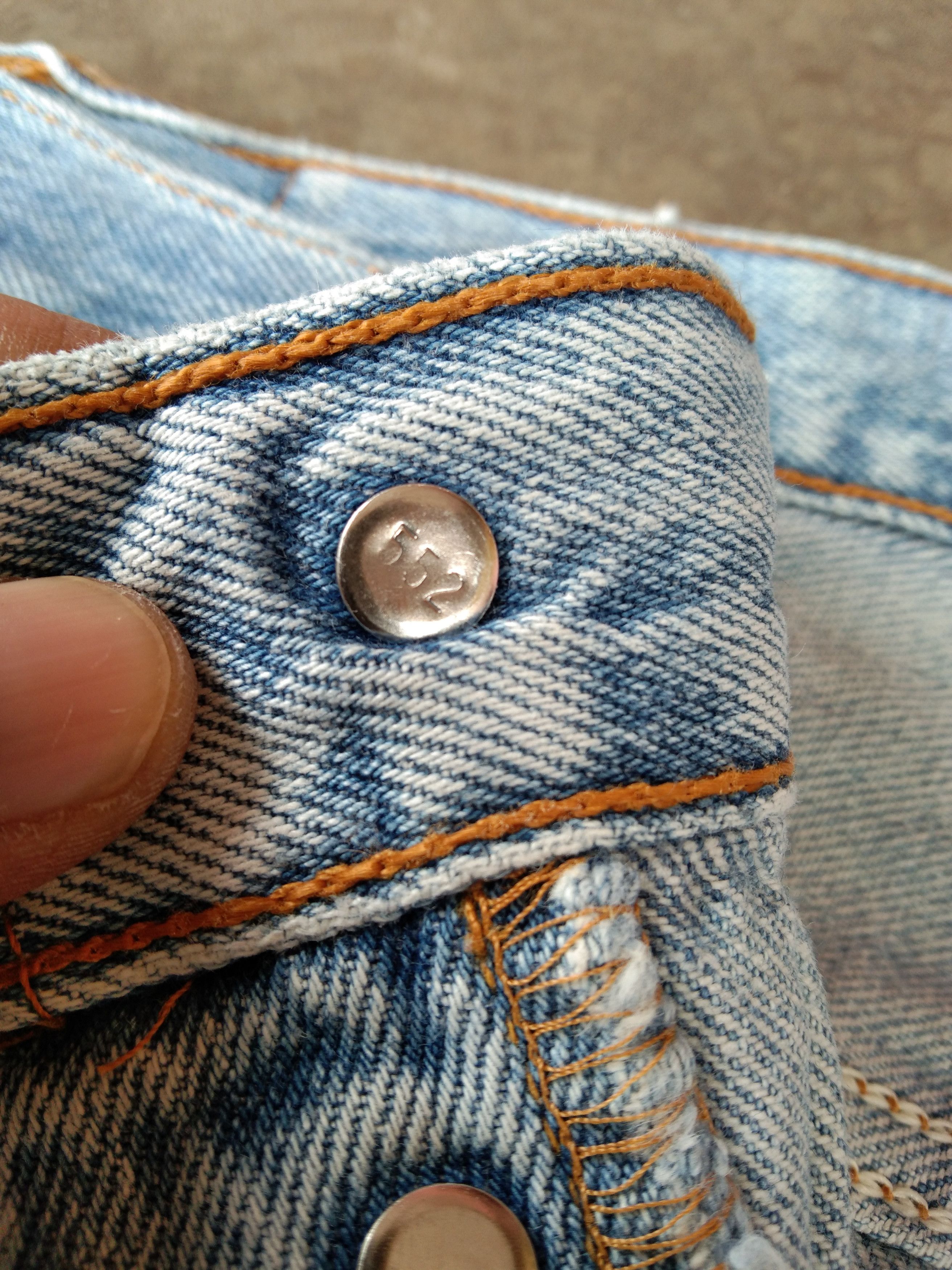 Levi's × Vintage 90s Vintage Levis 501 Made In USA Distressed Jeans 34x34 Size US 34 / EU 50 - 10 Thumbnail