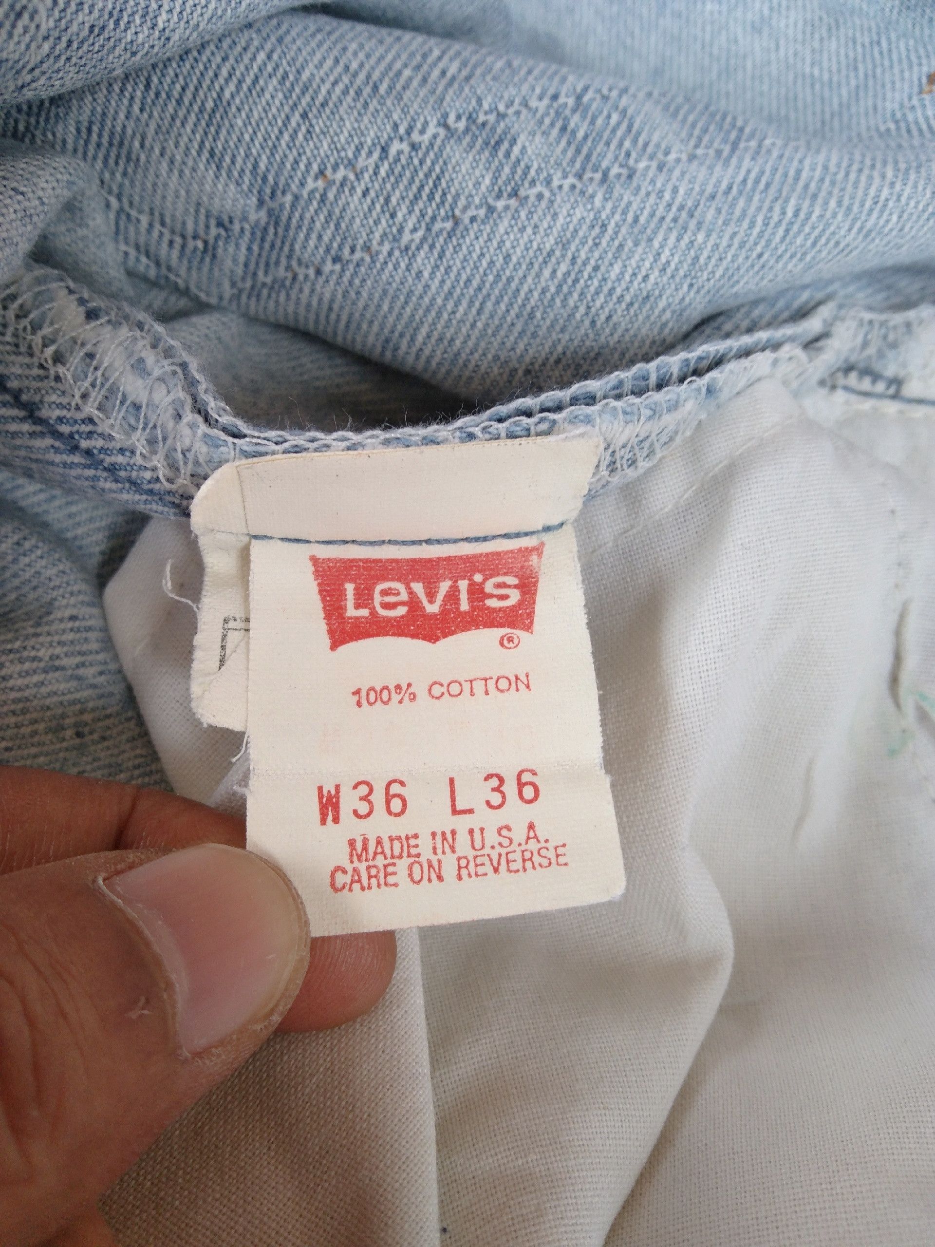 Levi's × Vintage 90s Vintage Levis 501 Made In USA Distressed Jeans 34x34 Size US 34 / EU 50 - 12 Thumbnail