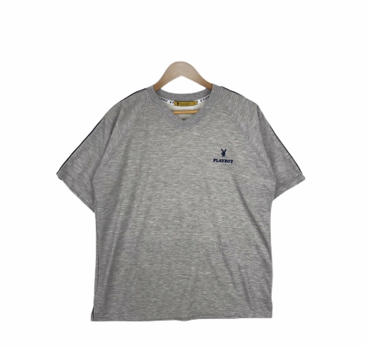 Playboy Vintage Playboy Big Bunny Side Tape Logo-Embroided T-Shirt Size US L / EU 52-54 / 3 - 4 Thumbnail