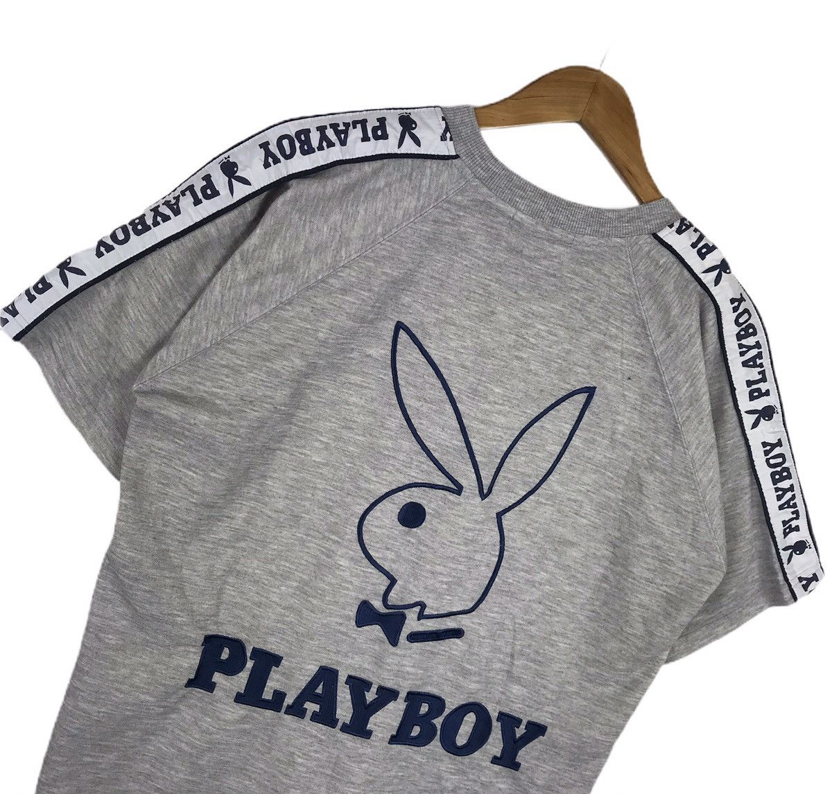 Playboy Vintage Playboy Big Bunny Side Tape Logo-Embroided T-Shirt Size US L / EU 52-54 / 3 - 2 Thumbnail