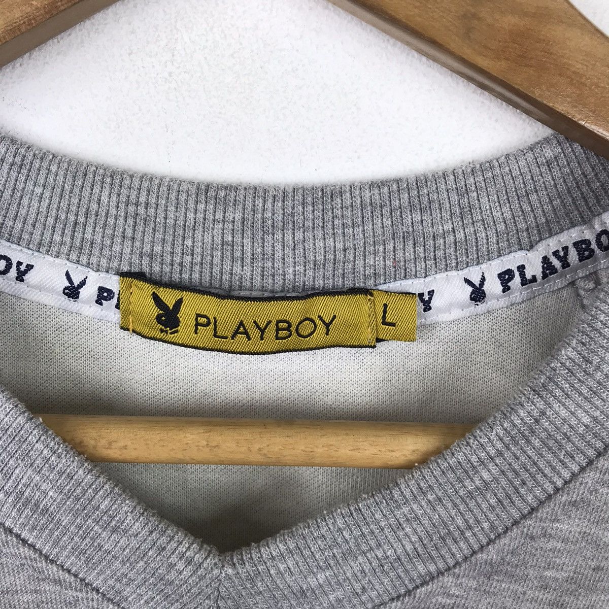 Playboy Vintage Playboy Big Bunny Side Tape Logo-Embroided T-Shirt Size US L / EU 52-54 / 3 - 6 Thumbnail