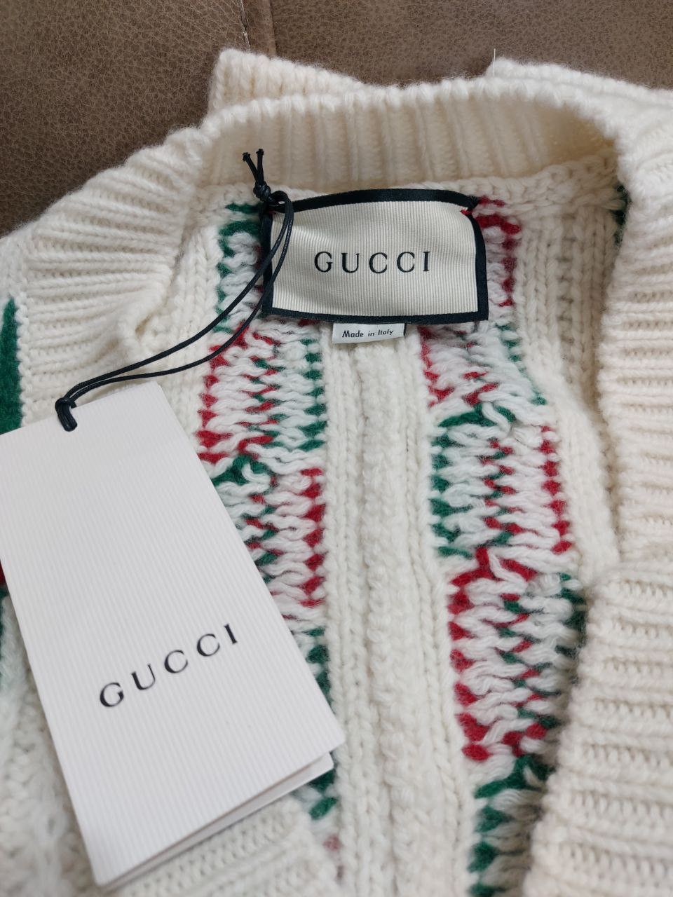 Gucci *New* Oversize Cable Knit Web Cardigan Size US M / EU 48-50 / 2 - 3 Thumbnail