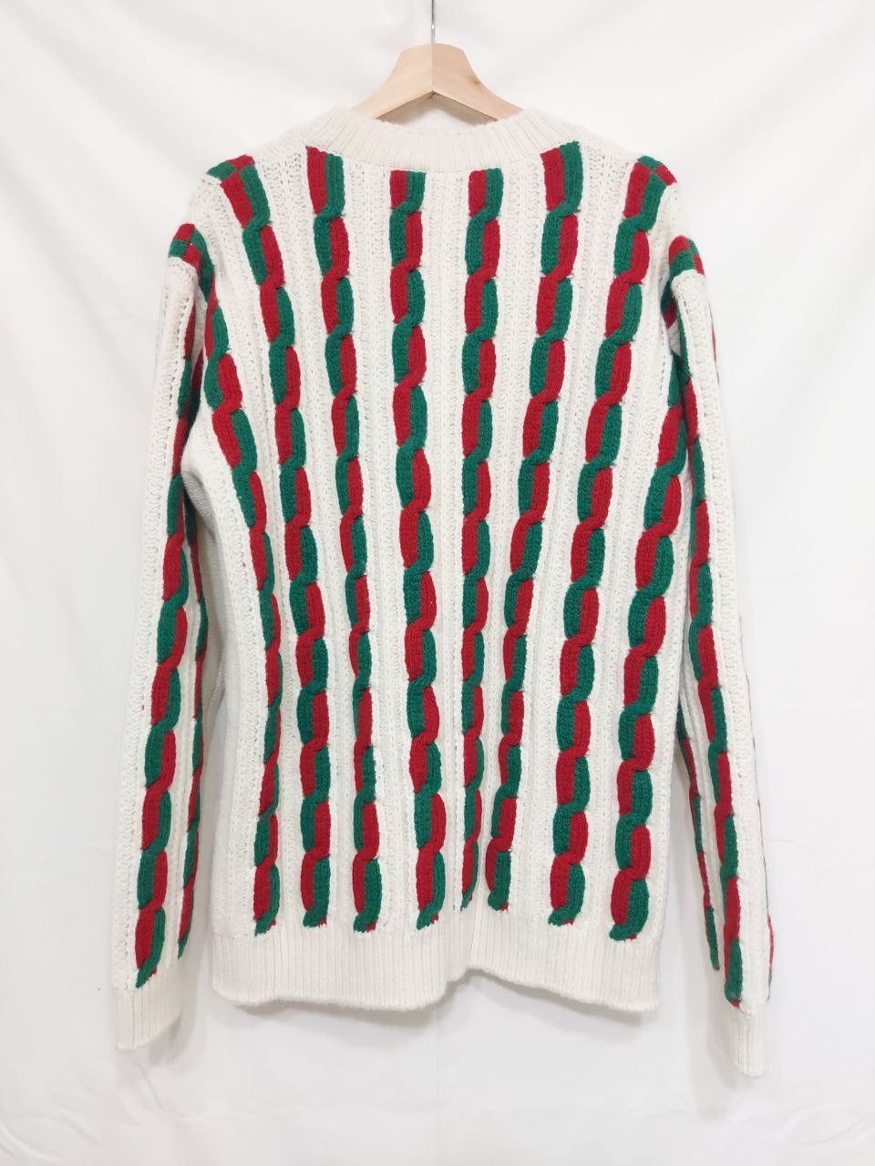 Gucci *New* Oversize Cable Knit Web Cardigan Size US M / EU 48-50 / 2 - 2 Thumbnail
