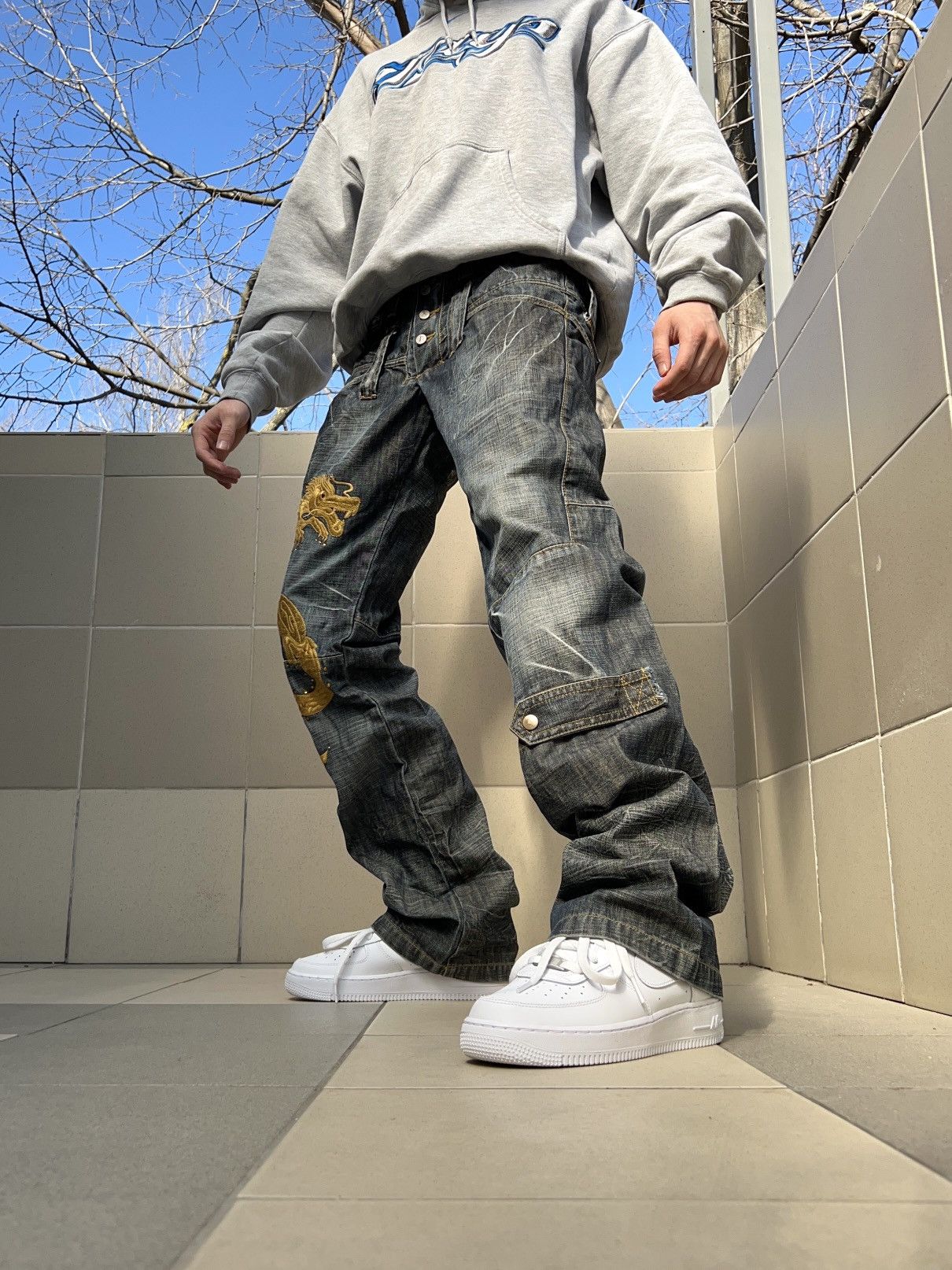 Japanese Brand × Vintage Vintage Japanese Brand Dragon Jeans Size US 30 / EU 46 - 3 Thumbnail