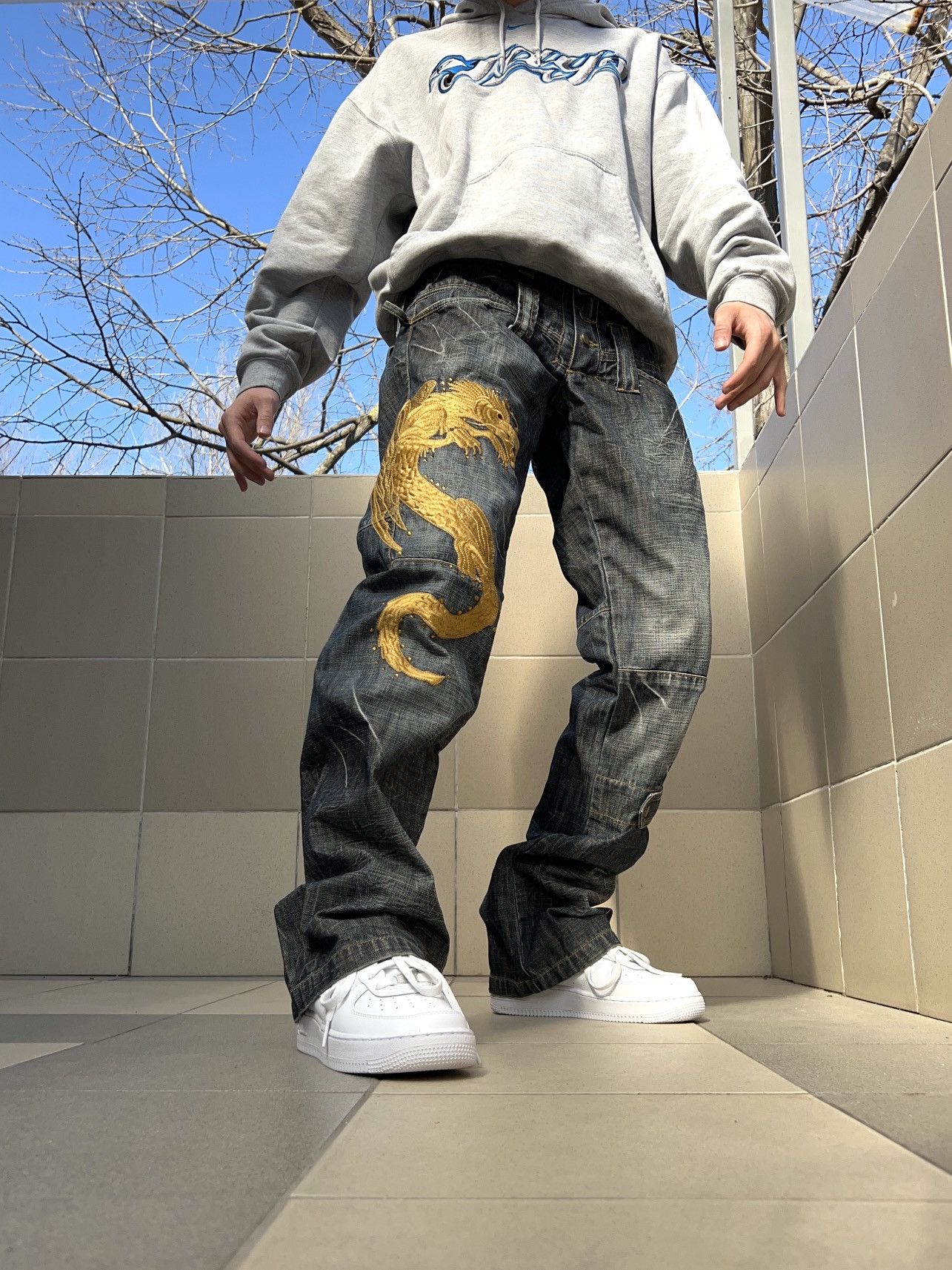 Japanese Brand × Vintage Vintage Japanese Brand Dragon Jeans Size US 30 / EU 46 - 1 Thumbnail