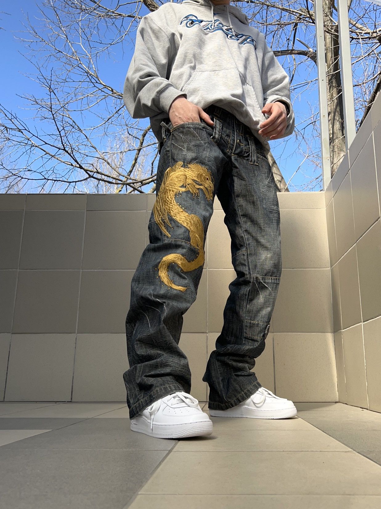 Japanese Brand × Vintage Vintage Japanese Brand Dragon Jeans Size US 30 / EU 46 - 5 Thumbnail