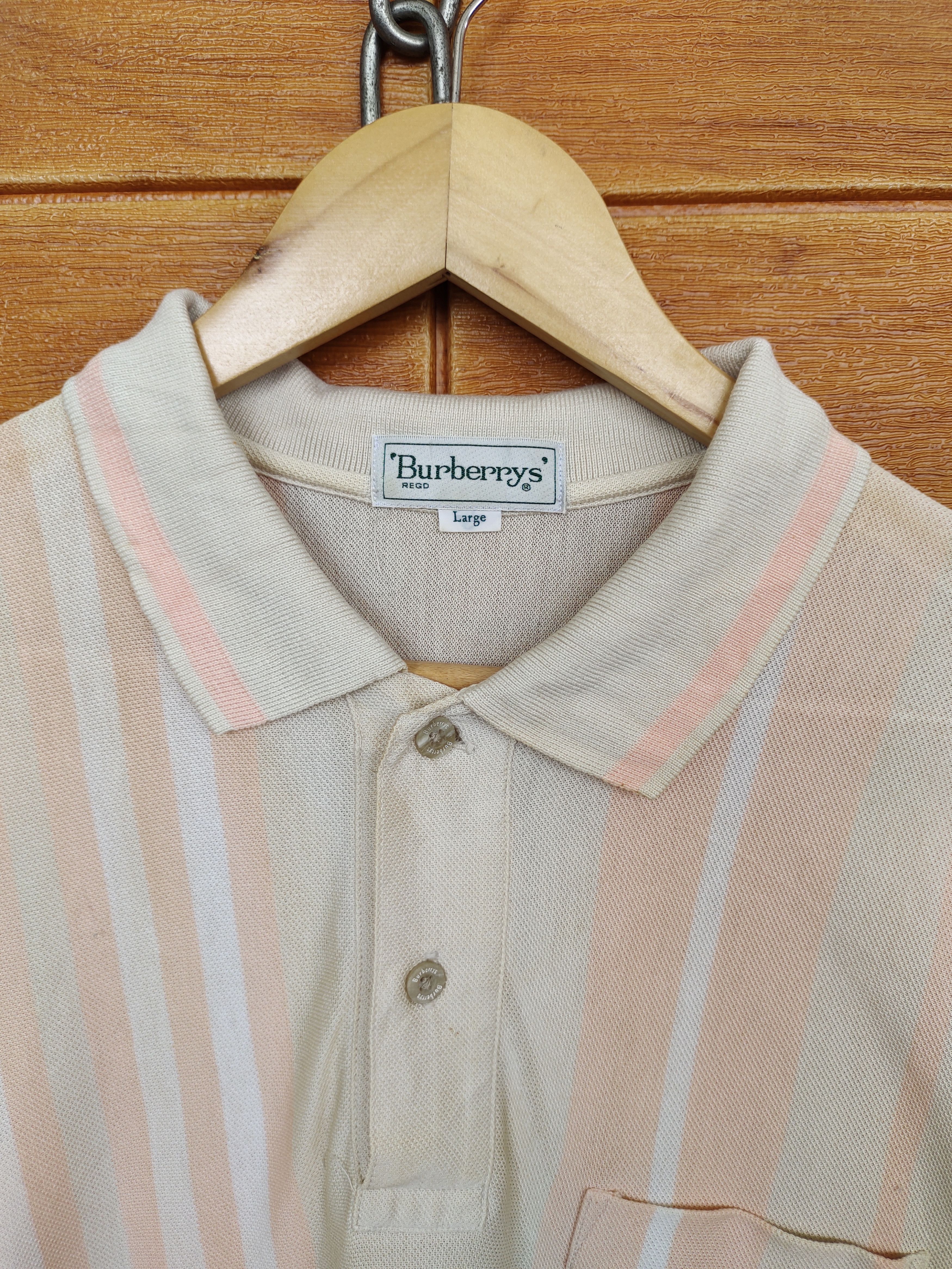 Burberry Classic BURBERRYS Striped Polo Shirt Size US M / EU 48-50 / 2 - 1 Thumbnail