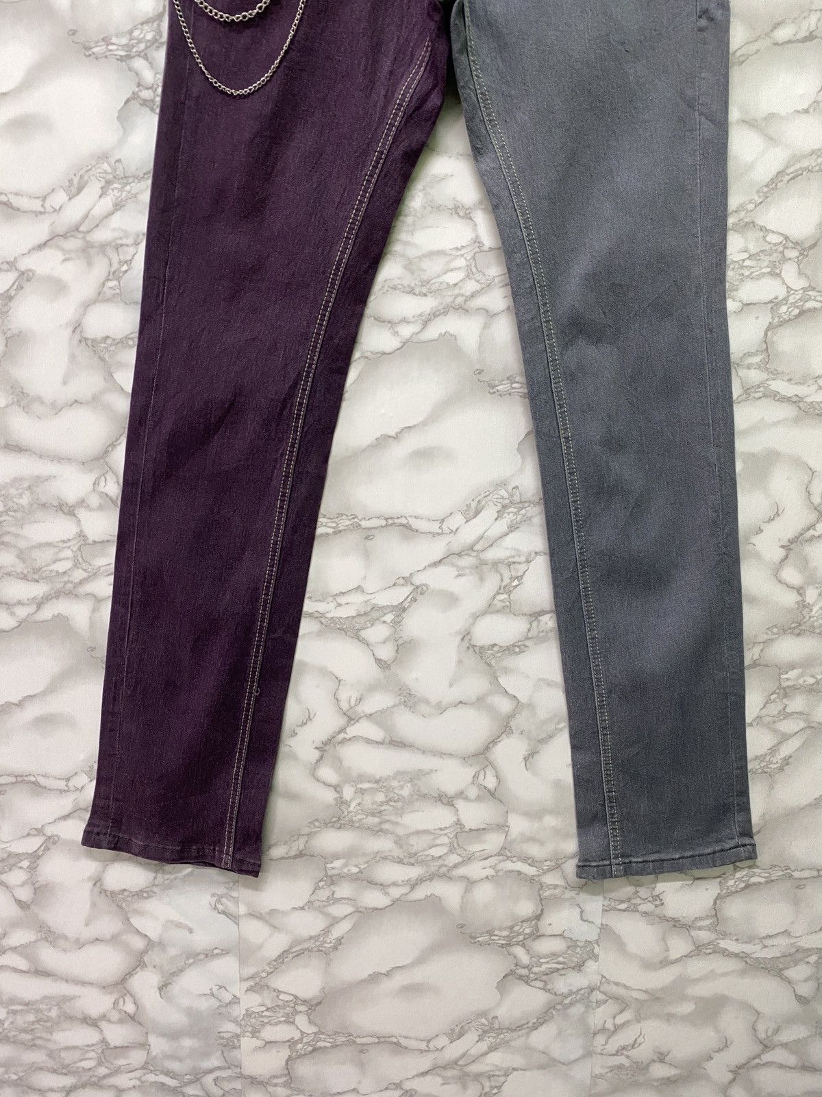 Designer × Japanese Brand THW By TRASHBOX HYBRID Zipper Low Rise Skinny Pants Size US 30 / EU 46 - 6 Thumbnail