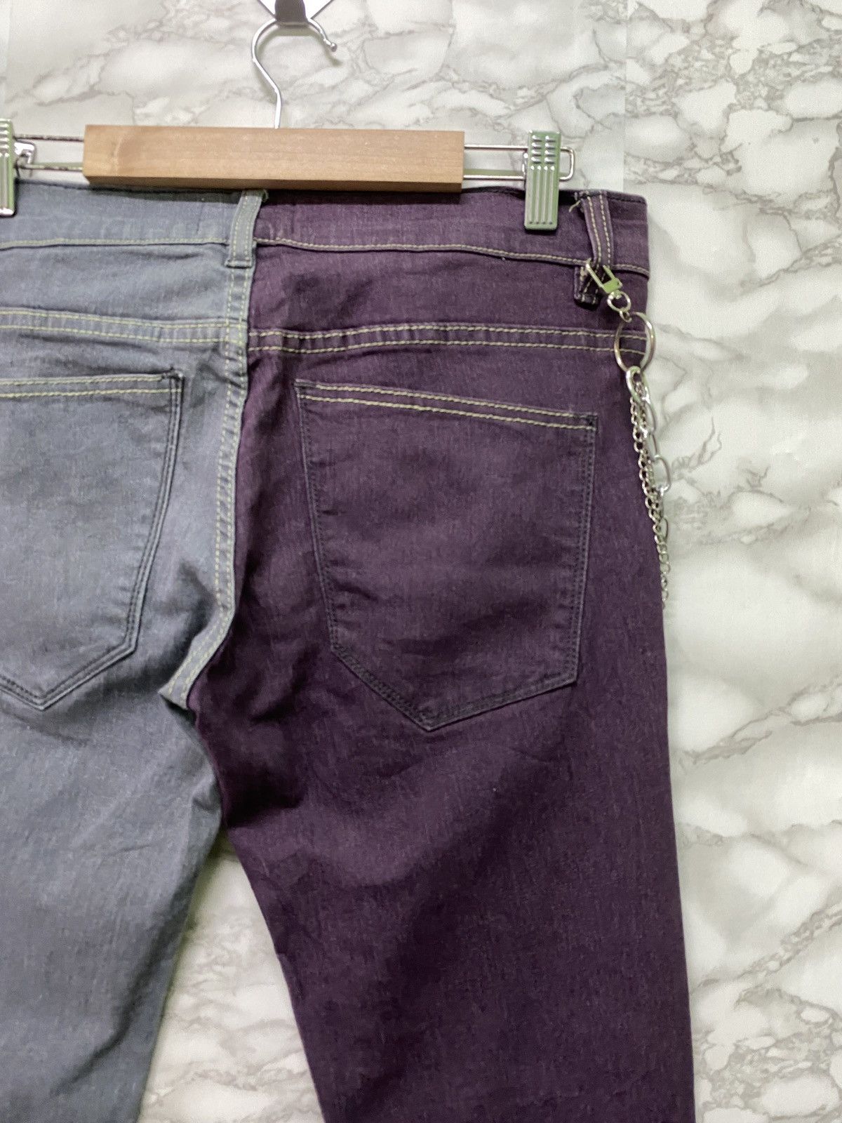 Designer × Japanese Brand THW By TRASHBOX HYBRID Zipper Low Rise Skinny Pants Size US 30 / EU 46 - 11 Thumbnail