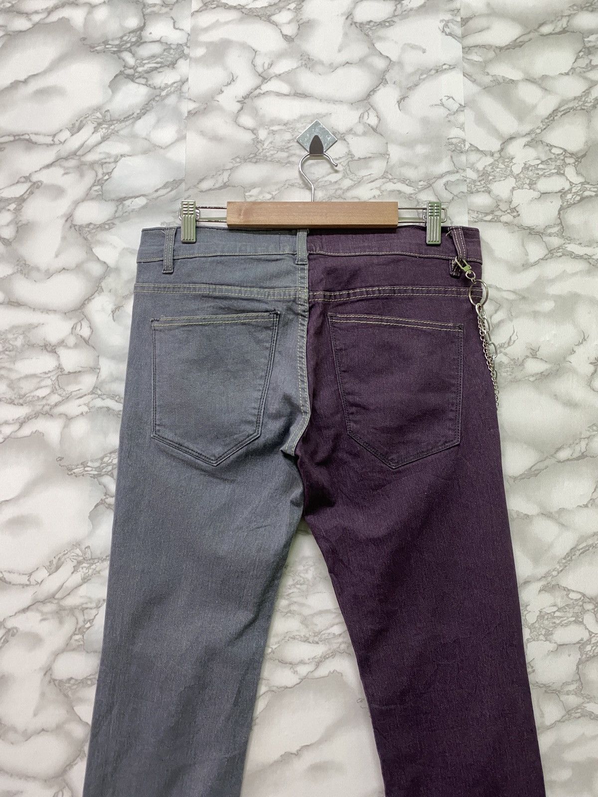 Designer × Japanese Brand THW By TRASHBOX HYBRID Zipper Low Rise Skinny Pants Size US 30 / EU 46 - 9 Thumbnail