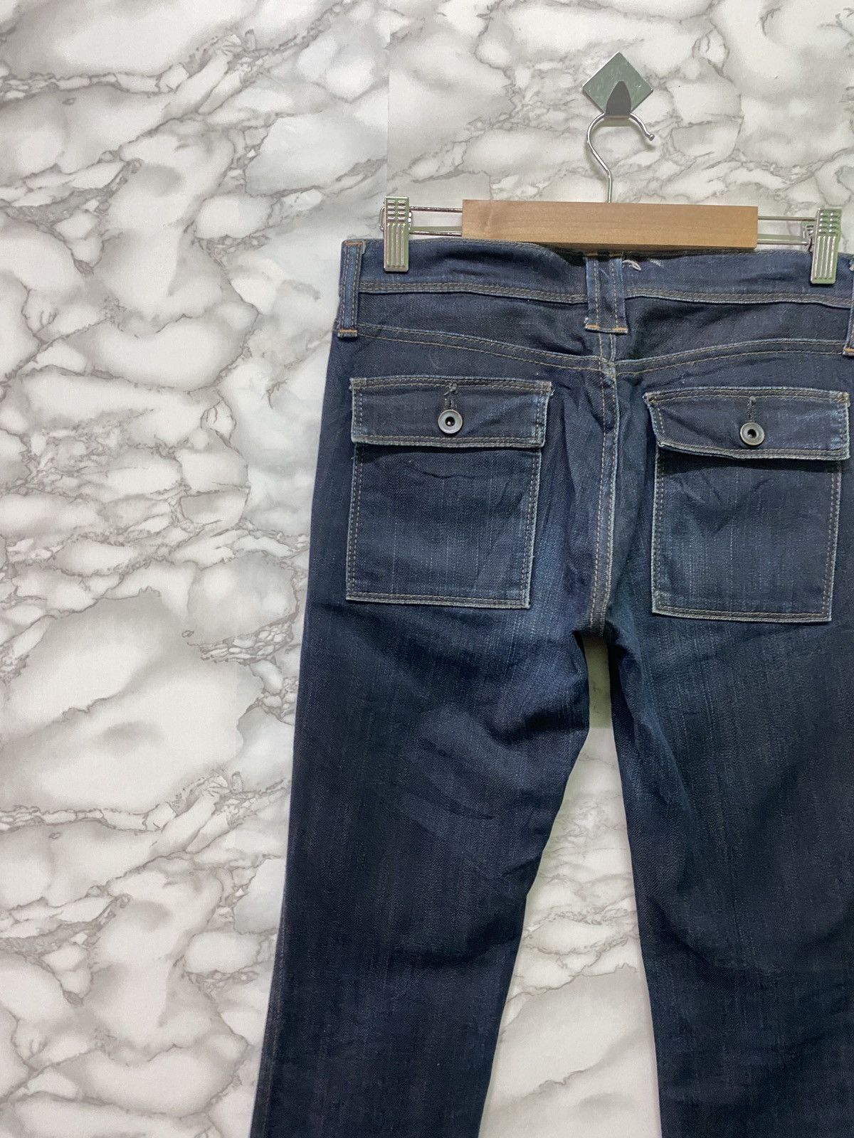 Designer × Japanese Brand Japan D.M.G Bush Pant Skinny Dark Blue Denim Pants Size US 28 / EU 44 - 10 Thumbnail