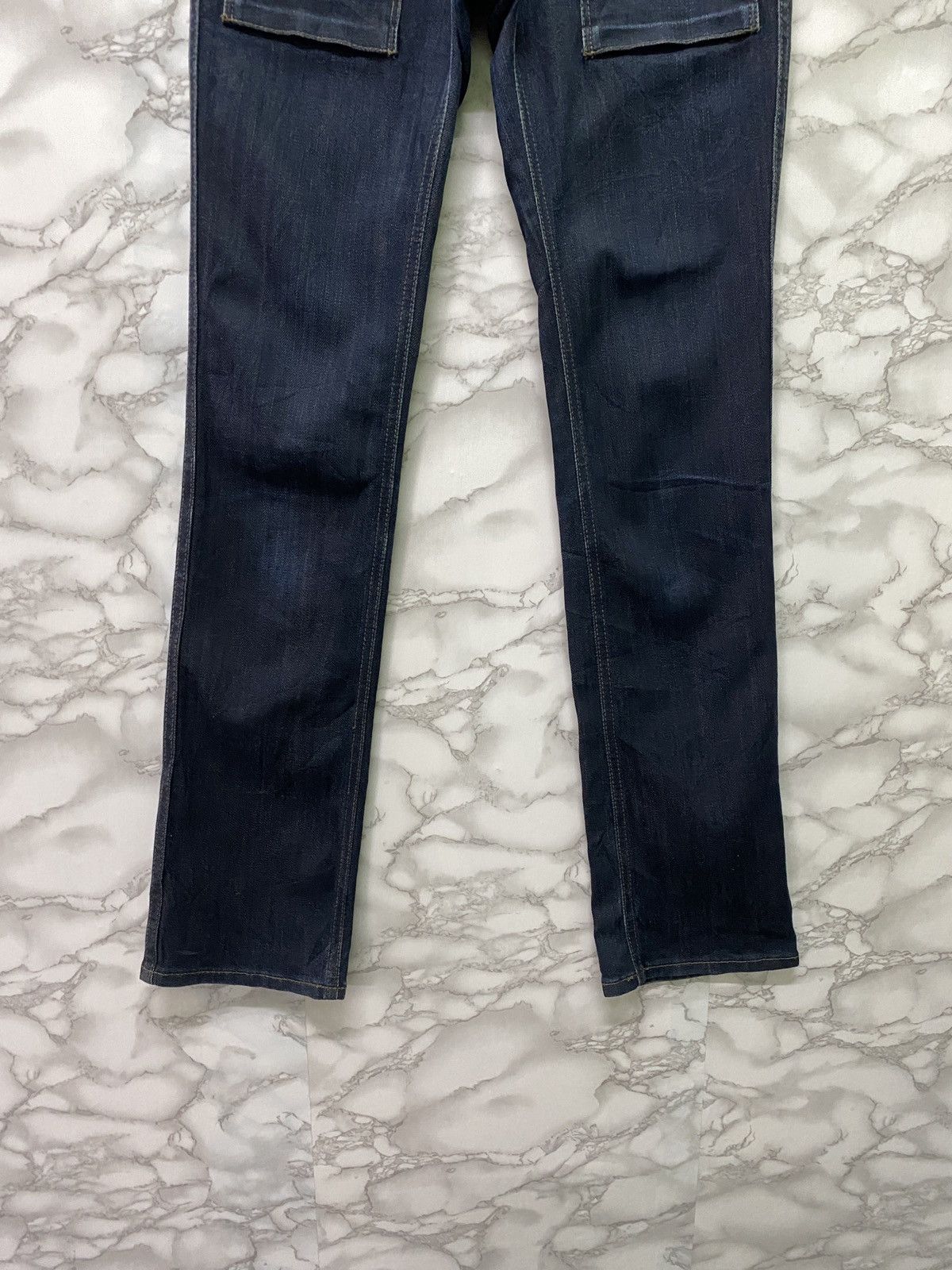 Designer × Japanese Brand Japan D.M.G Bush Pant Skinny Dark Blue Denim Pants Size US 28 / EU 44 - 6 Thumbnail