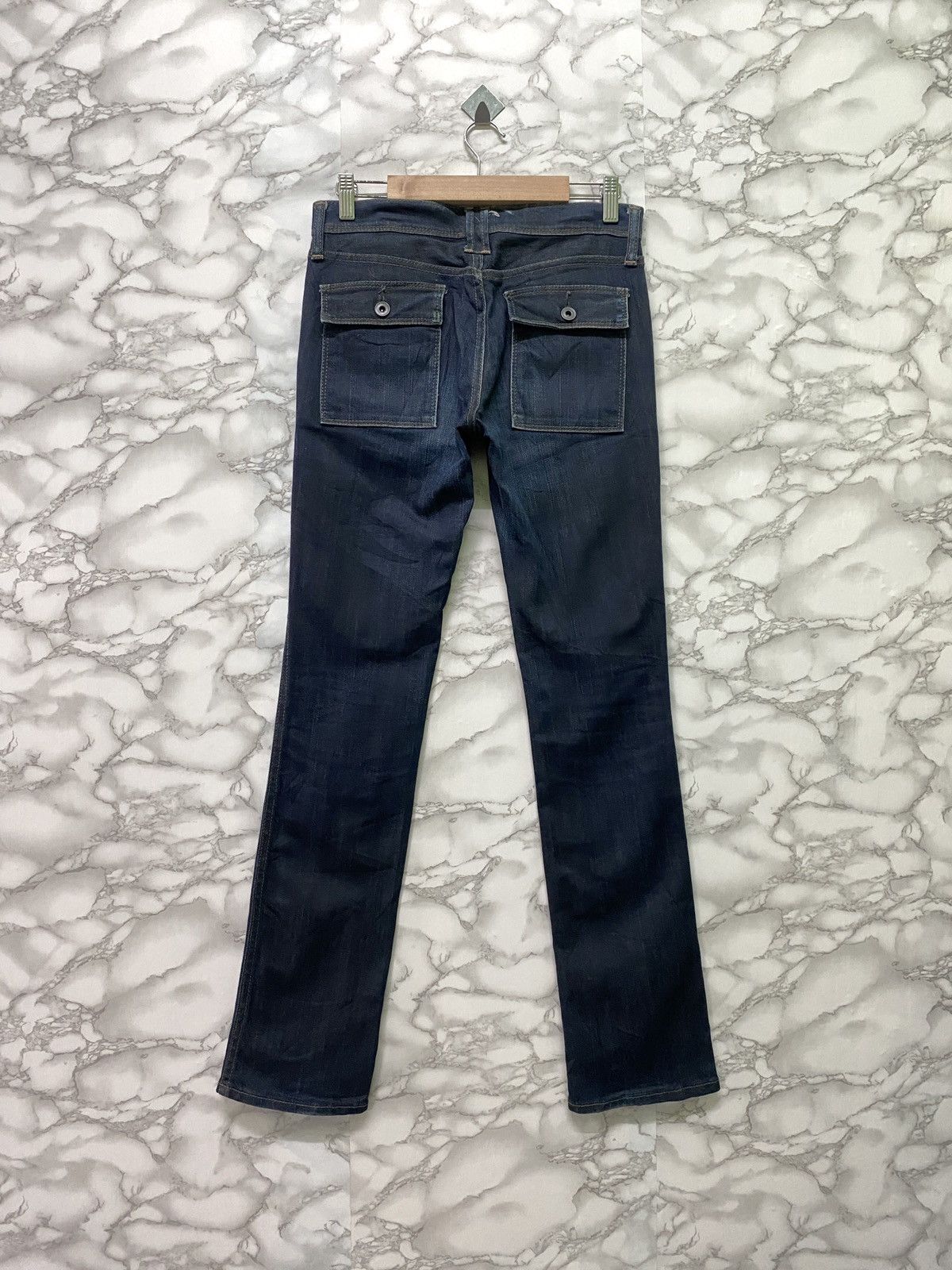 Designer × Japanese Brand Japan D.M.G Bush Pant Skinny Dark Blue Denim Pants Size US 28 / EU 44 - 2 Thumbnail