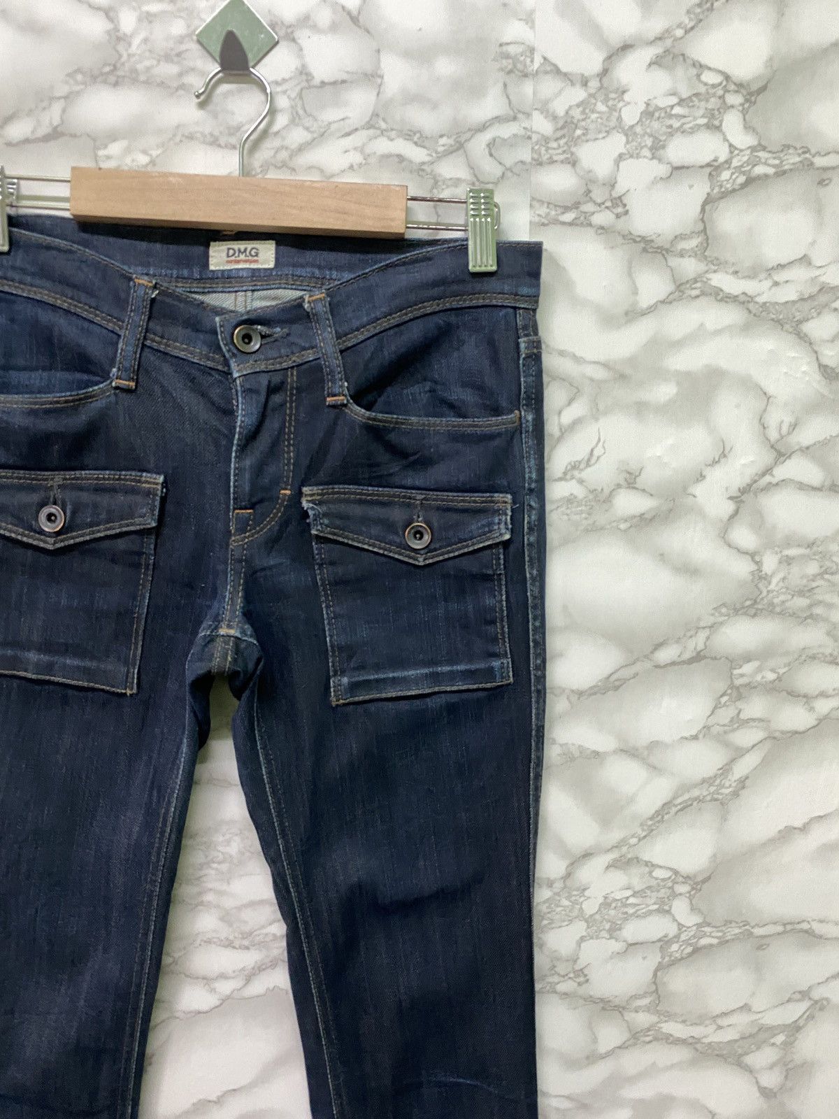 Designer × Japanese Brand Japan D.M.G Bush Pant Skinny Dark Blue Denim Pants Size US 28 / EU 44 - 5 Thumbnail