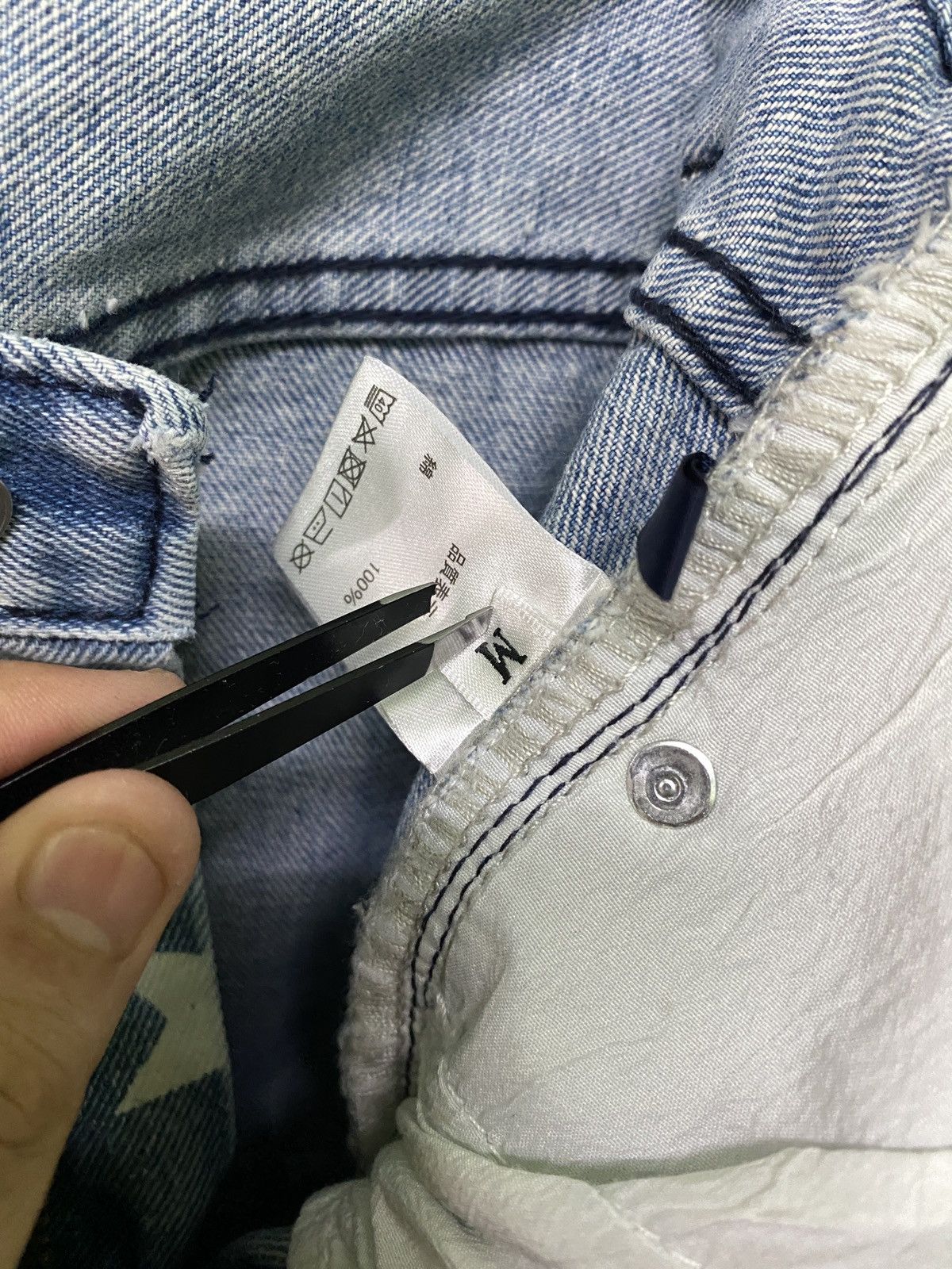 Japanese Brand × Vintage Vintage 6CM LIVE Star Print Design faded Blue Denim Pant Size US 28 / EU 44 - 15 Thumbnail