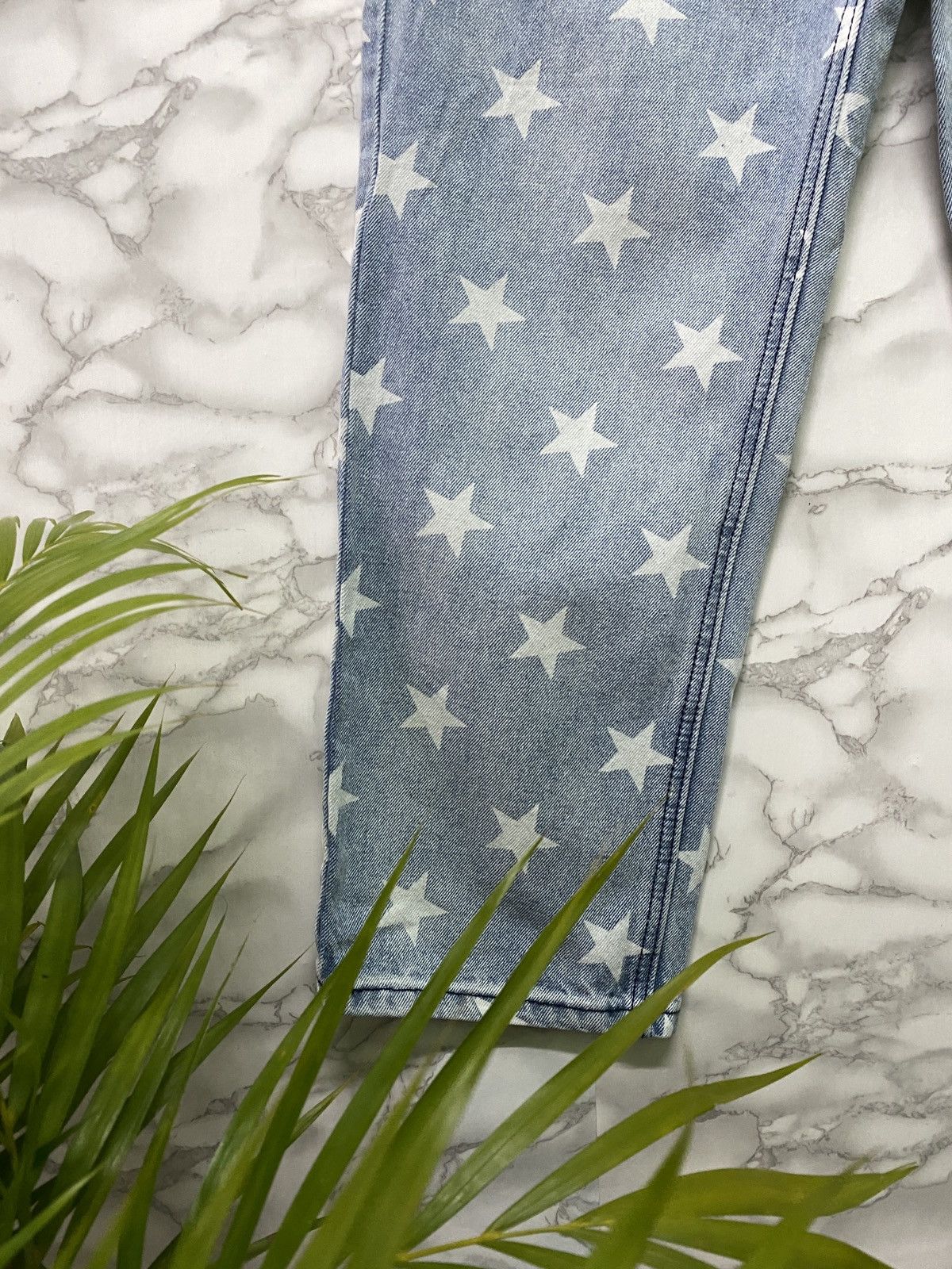 Japanese Brand × Vintage Vintage 6CM LIVE Star Print Design faded Blue Denim Pant Size US 28 / EU 44 - 7 Thumbnail