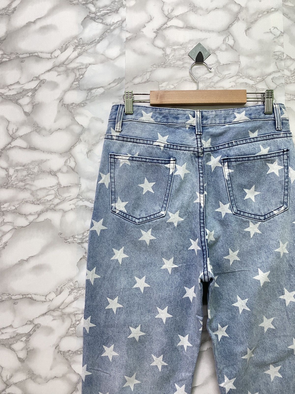 Japanese Brand × Vintage Vintage 6CM LIVE Star Print Design faded Blue Denim Pant Size US 28 / EU 44 - 10 Thumbnail
