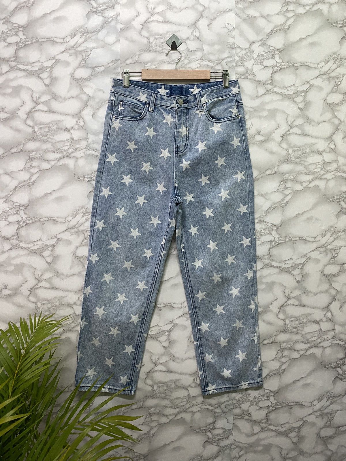 Japanese Brand × Vintage Vintage 6CM LIVE Star Print Design faded Blue Denim Pant Size US 28 / EU 44 - 1 Thumbnail