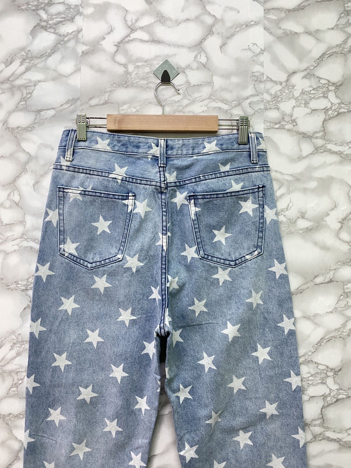 Japanese Brand × Vintage Vintage 6CM LIVE Star Print Design faded Blue Denim Pant Size US 28 / EU 44 - 9 Thumbnail