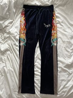 Doublet Doublet chaos embroidery velour track pants travis archive