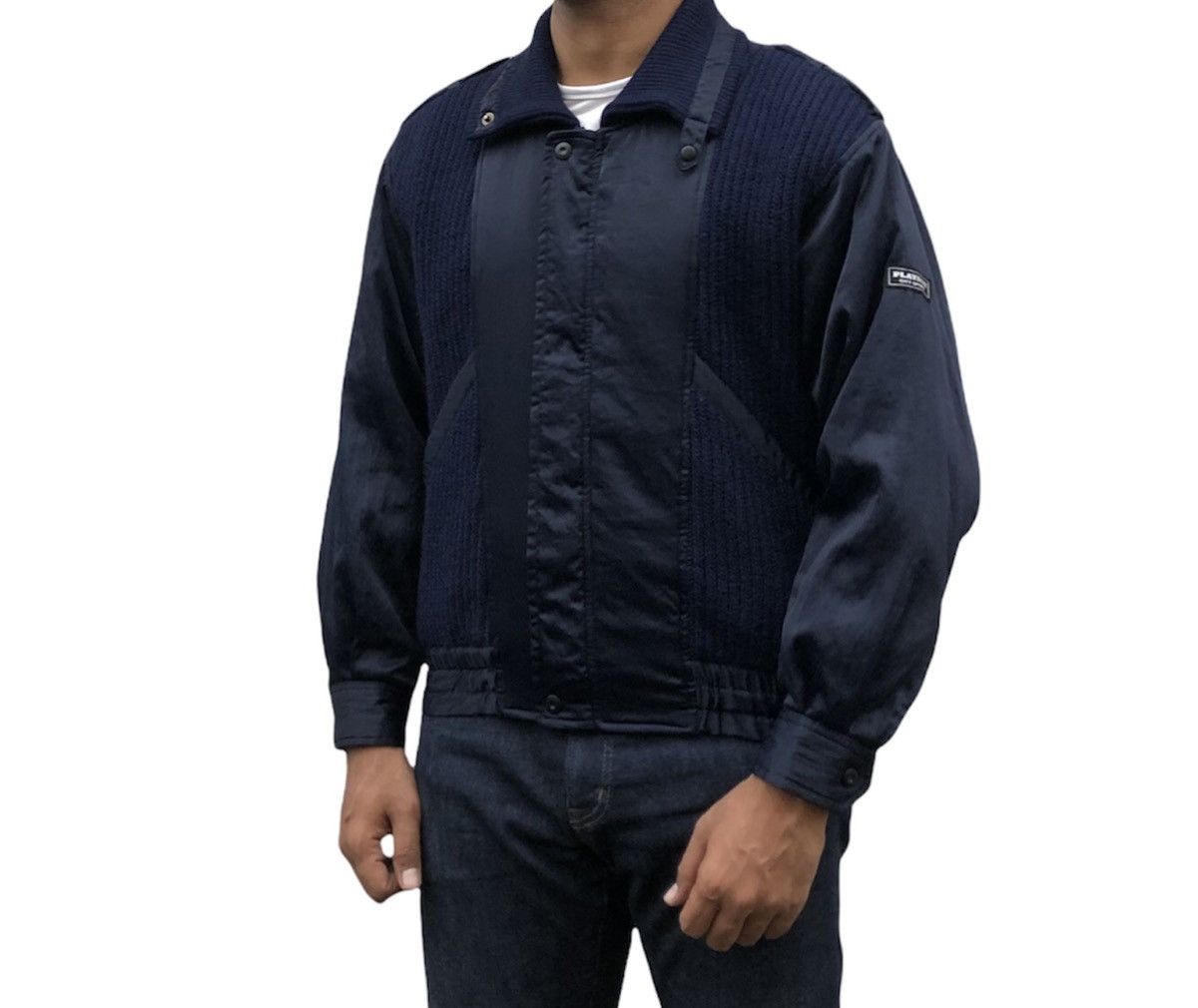 Playboy Vintage Playboy Rabbit head mix knitted bomber jacket Size US S / EU 44-46 / 1 - 3 Thumbnail