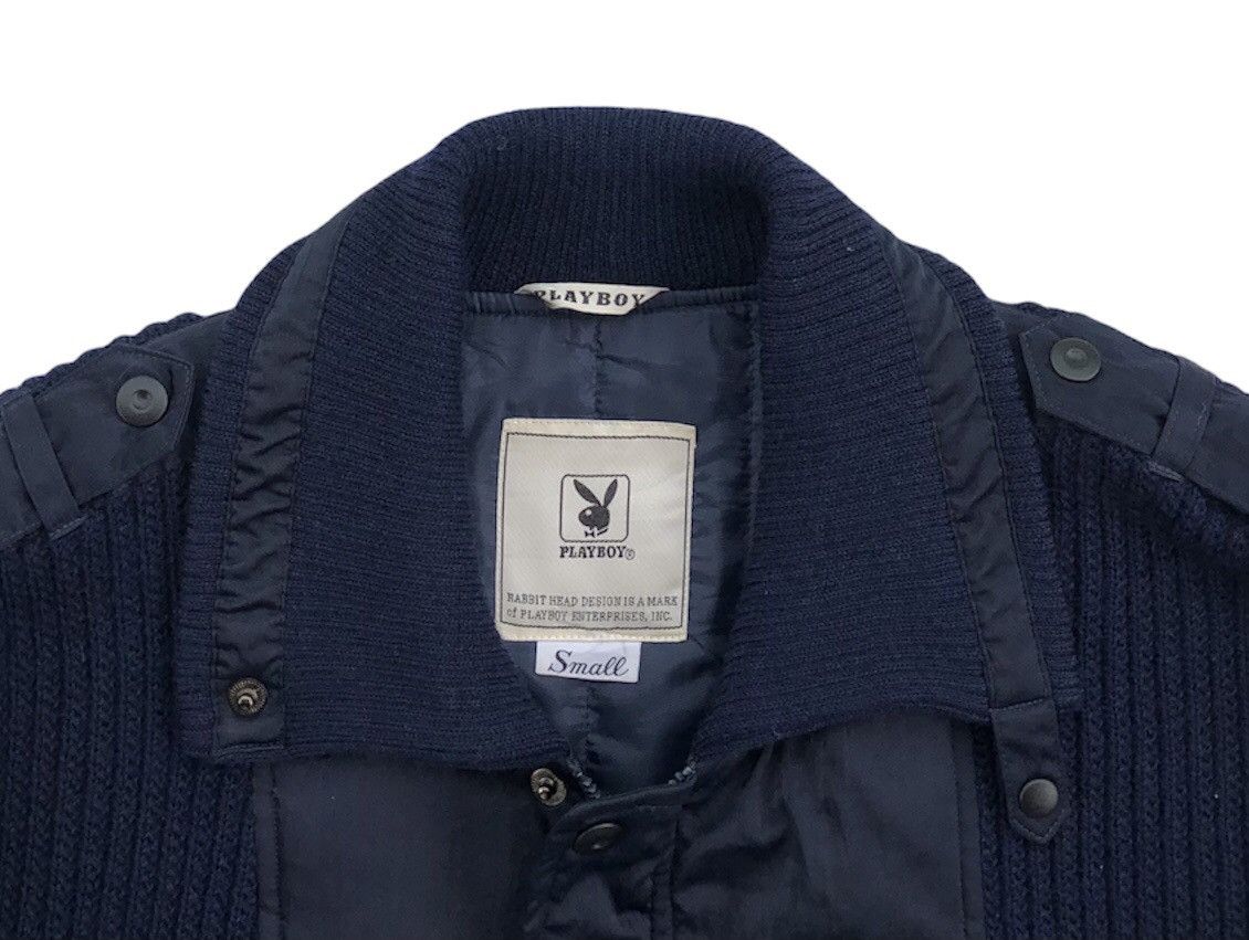 Playboy Vintage Playboy Rabbit head mix knitted bomber jacket Size US S / EU 44-46 / 1 - 15 Thumbnail