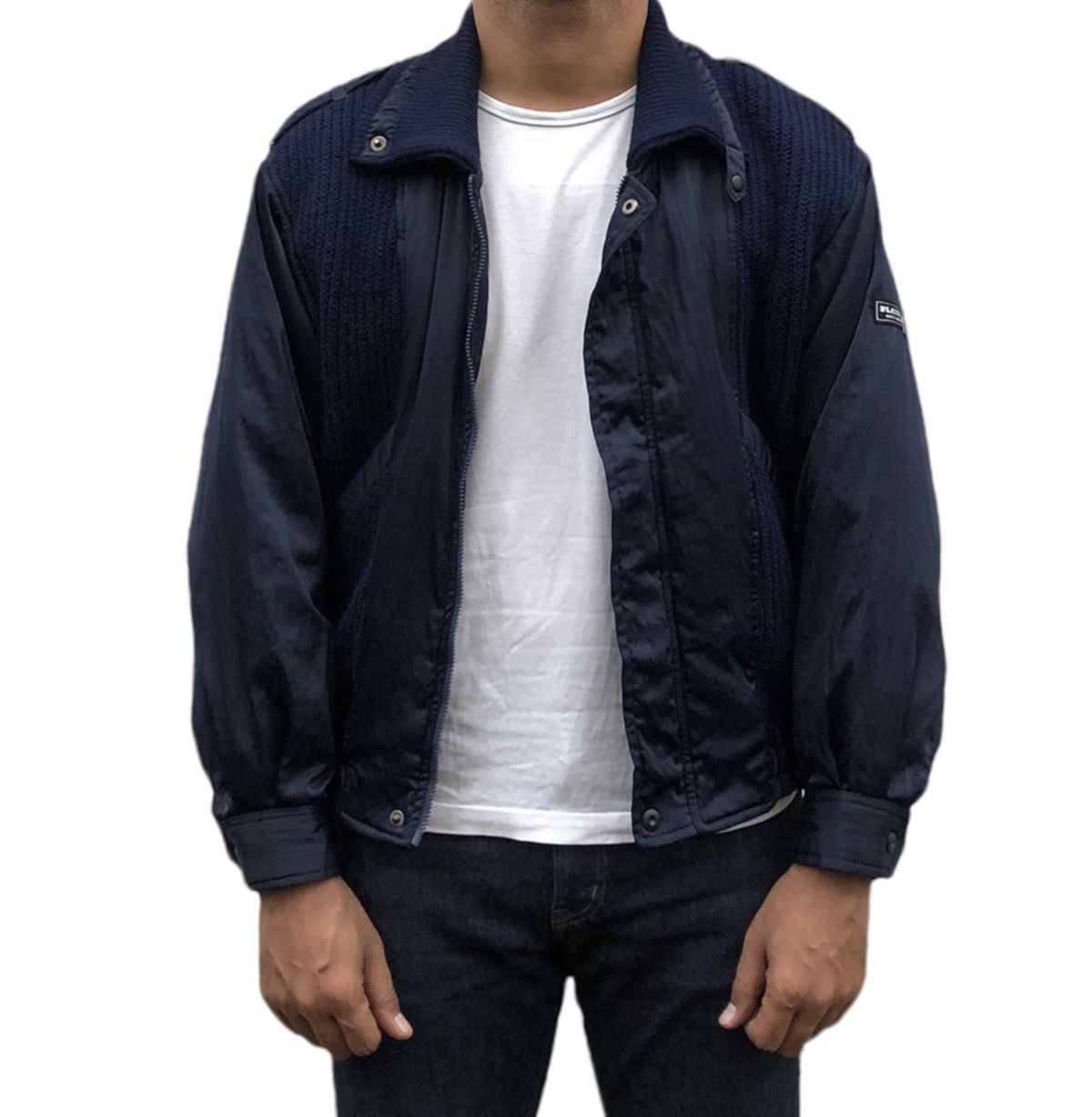 Playboy Vintage Playboy Rabbit head mix knitted bomber jacket Size US S / EU 44-46 / 1 - 5 Thumbnail